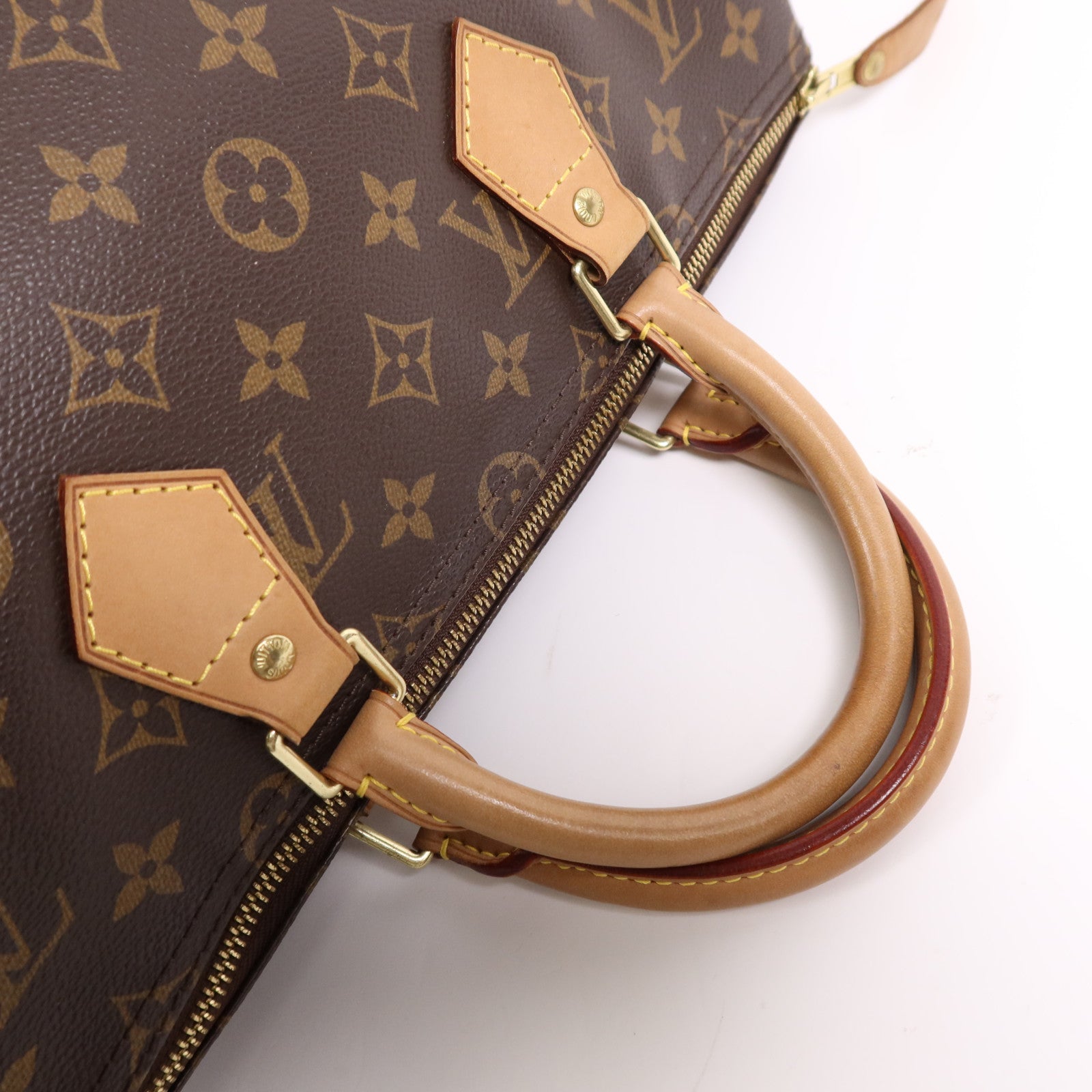 LOUIS VUITTON Monogram Speedy 35金扣手挽袋