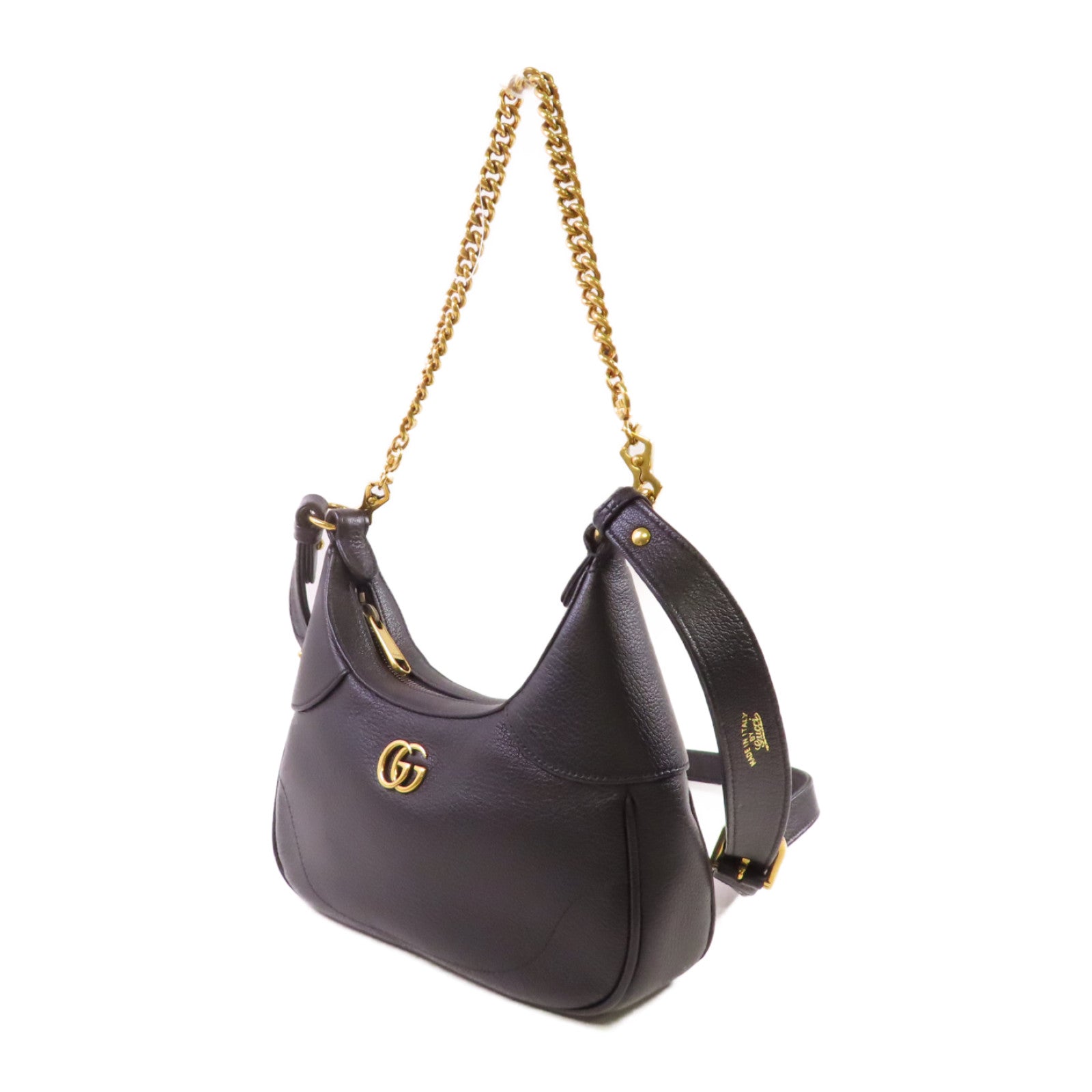 GUCCI 牛皮皮革Aphrodite Shoulder Bag金扣肩背袋黑色