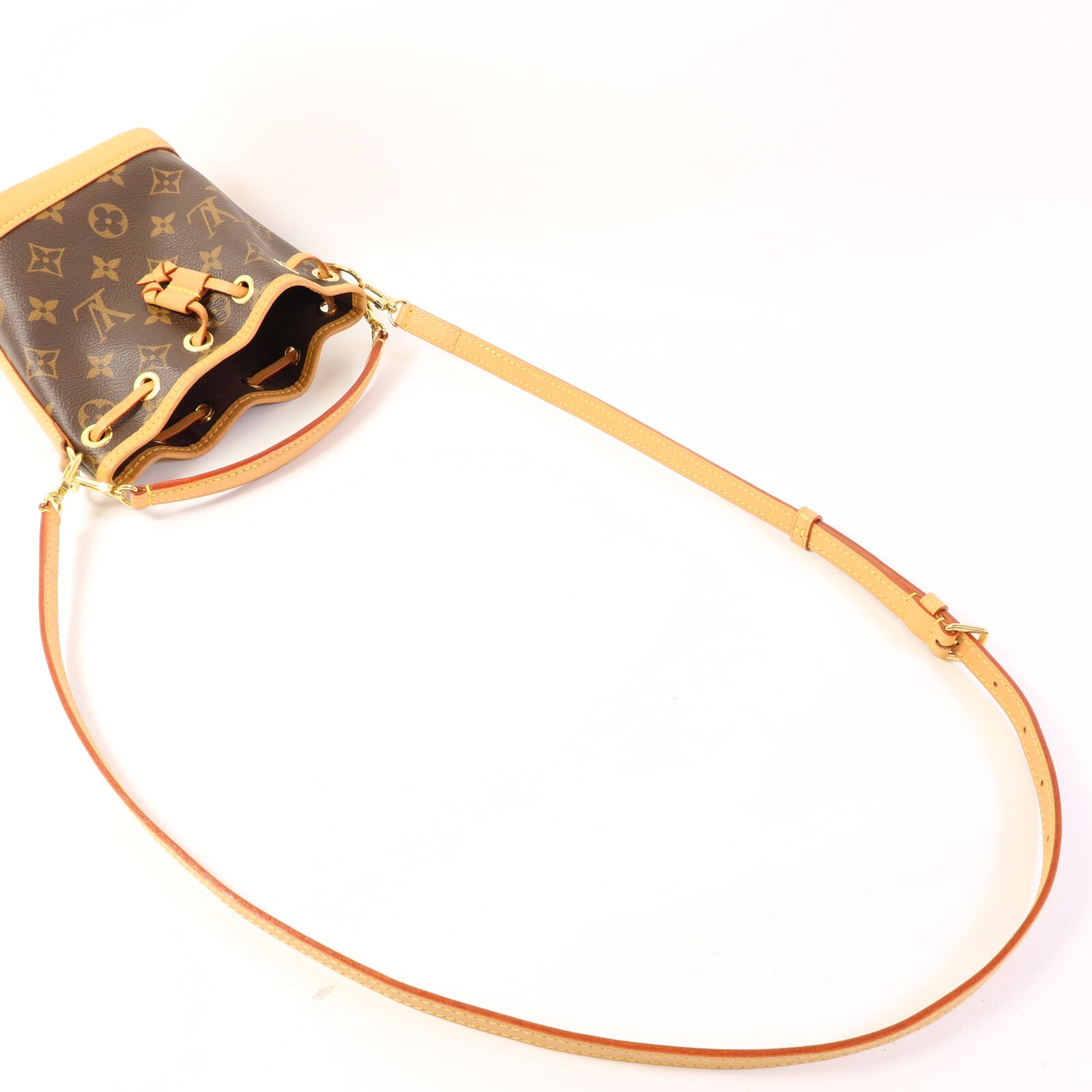 LOUIS VUITTON Monogram Nano Noe金扣手挽肩背兩用袋