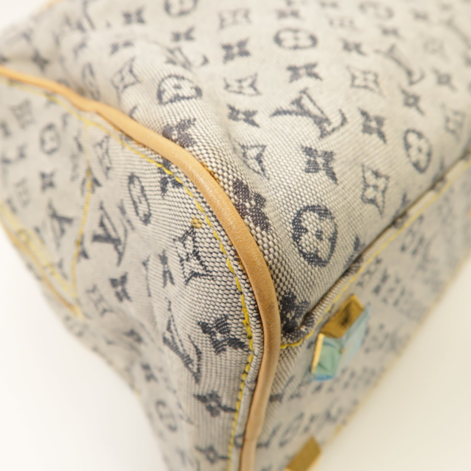 LOUIS VUITTON 【激減優惠】Monogram Mini Marie Hand Bag金扣肩背袋藍色