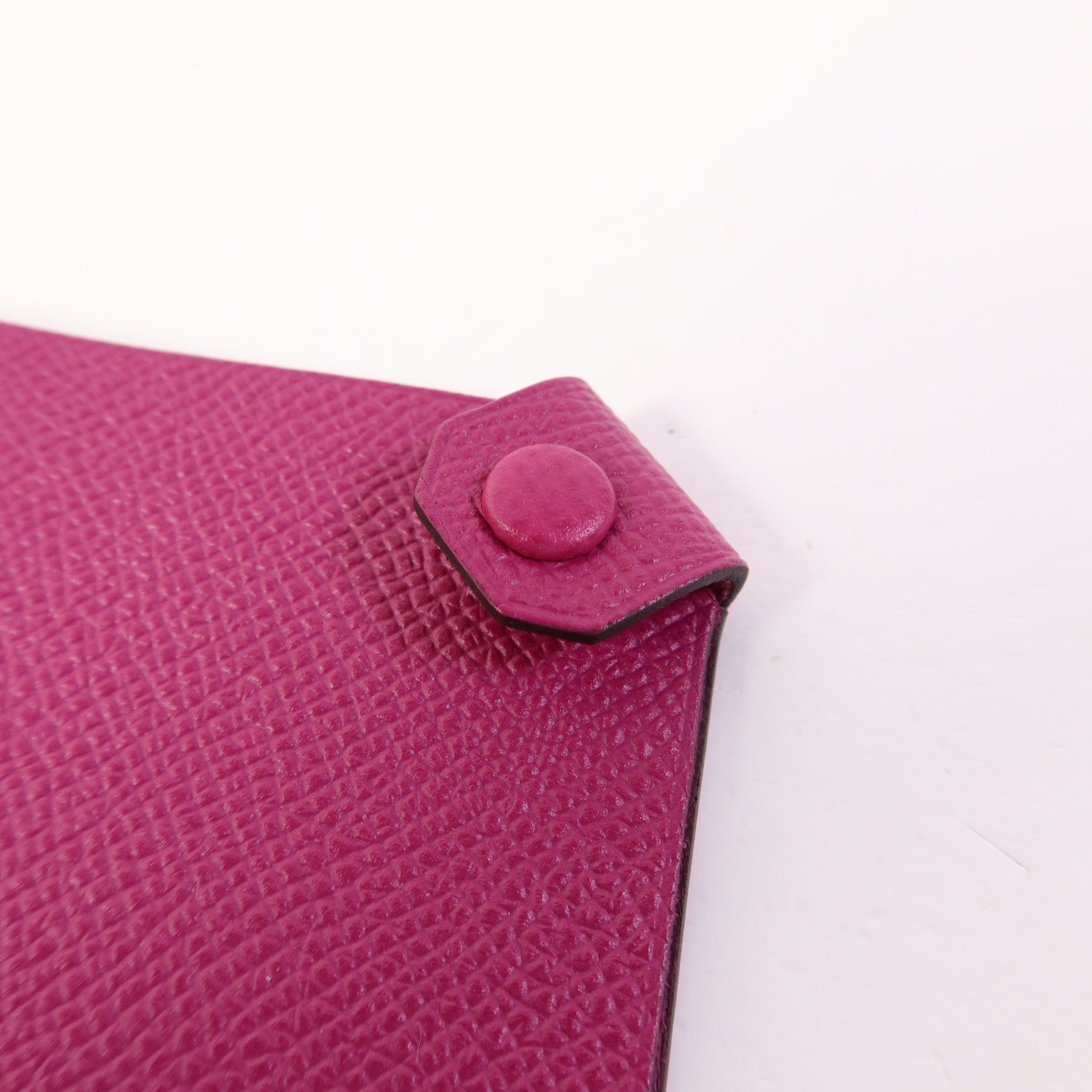 HERMES Epsom皮革Passpart Case銀扣護照套Rose Purple