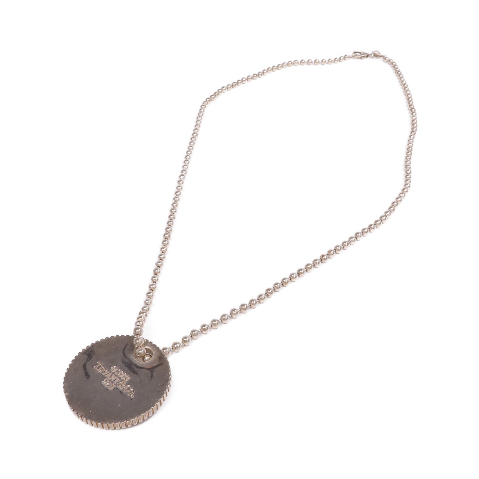 TIFFANY＆CO 925純銀Round Disc Necklace項鍊