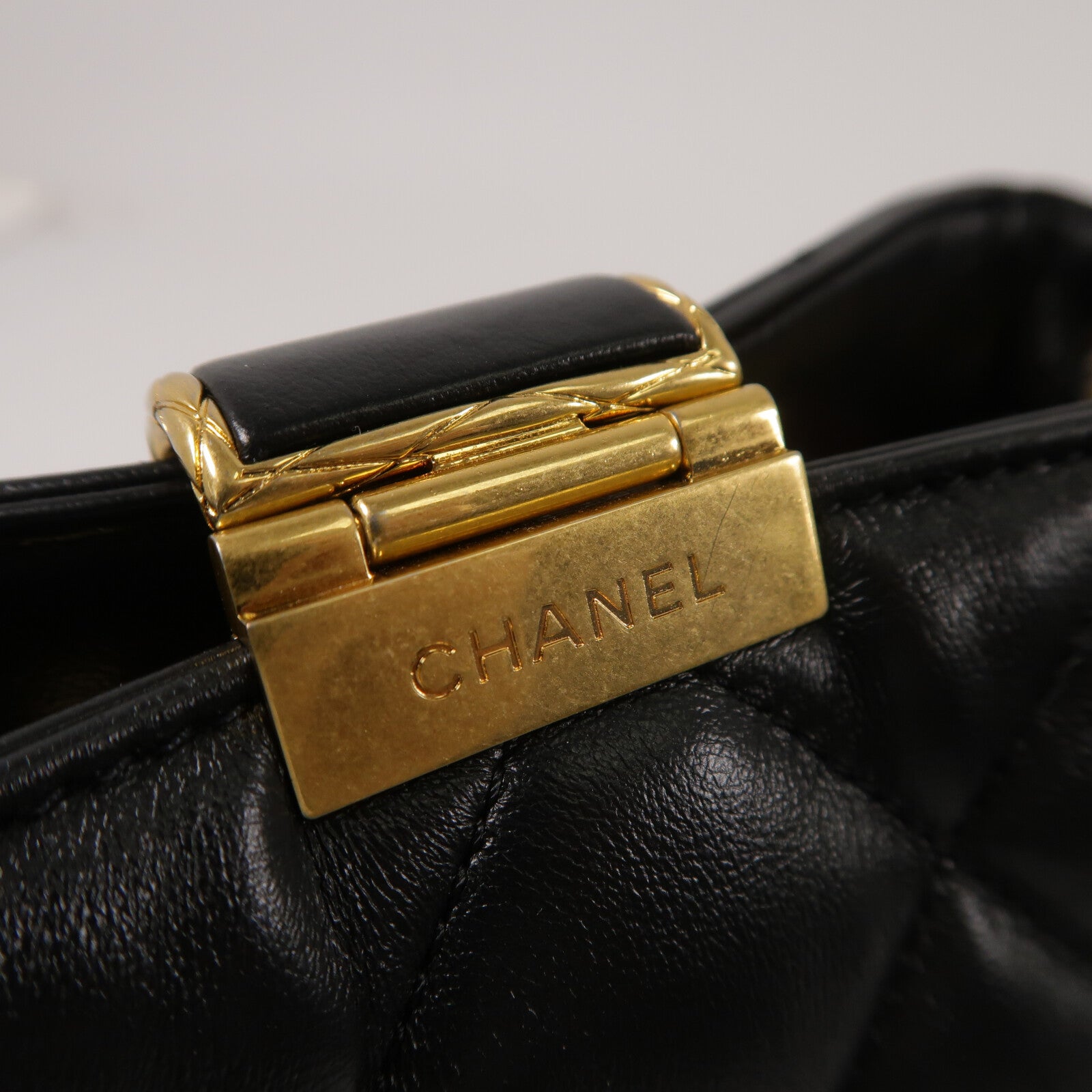 CHANEL 羊皮皮革Chain Shoulder手挽肩背兩用袋