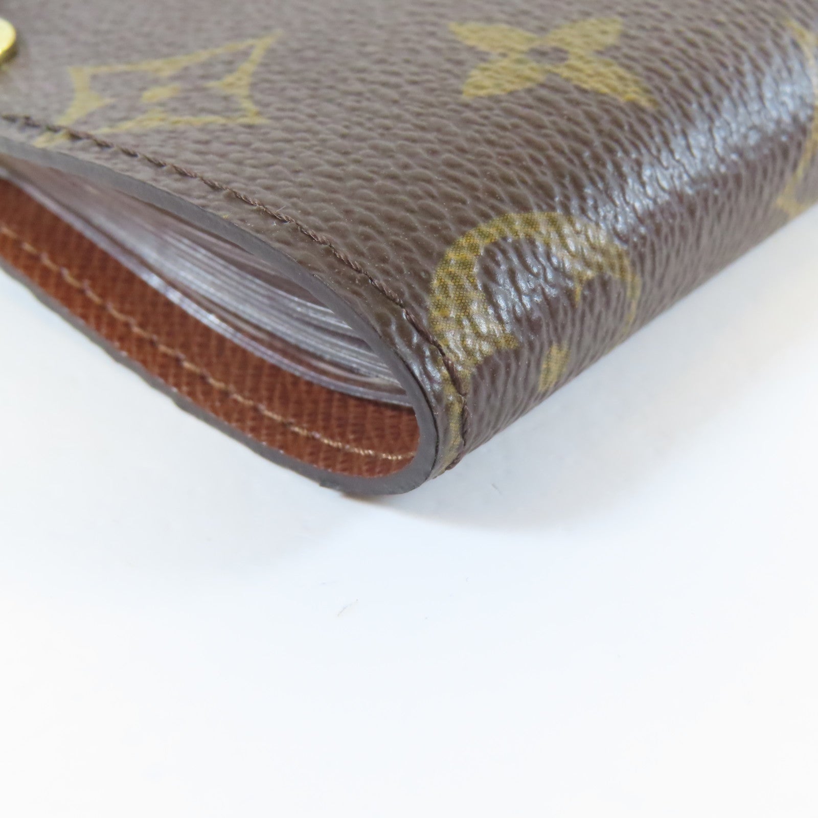 LOUIS VUITTON 【激減優惠】Monogram Porte Cartes Credit Pression Card Case金扣卡片套啡色