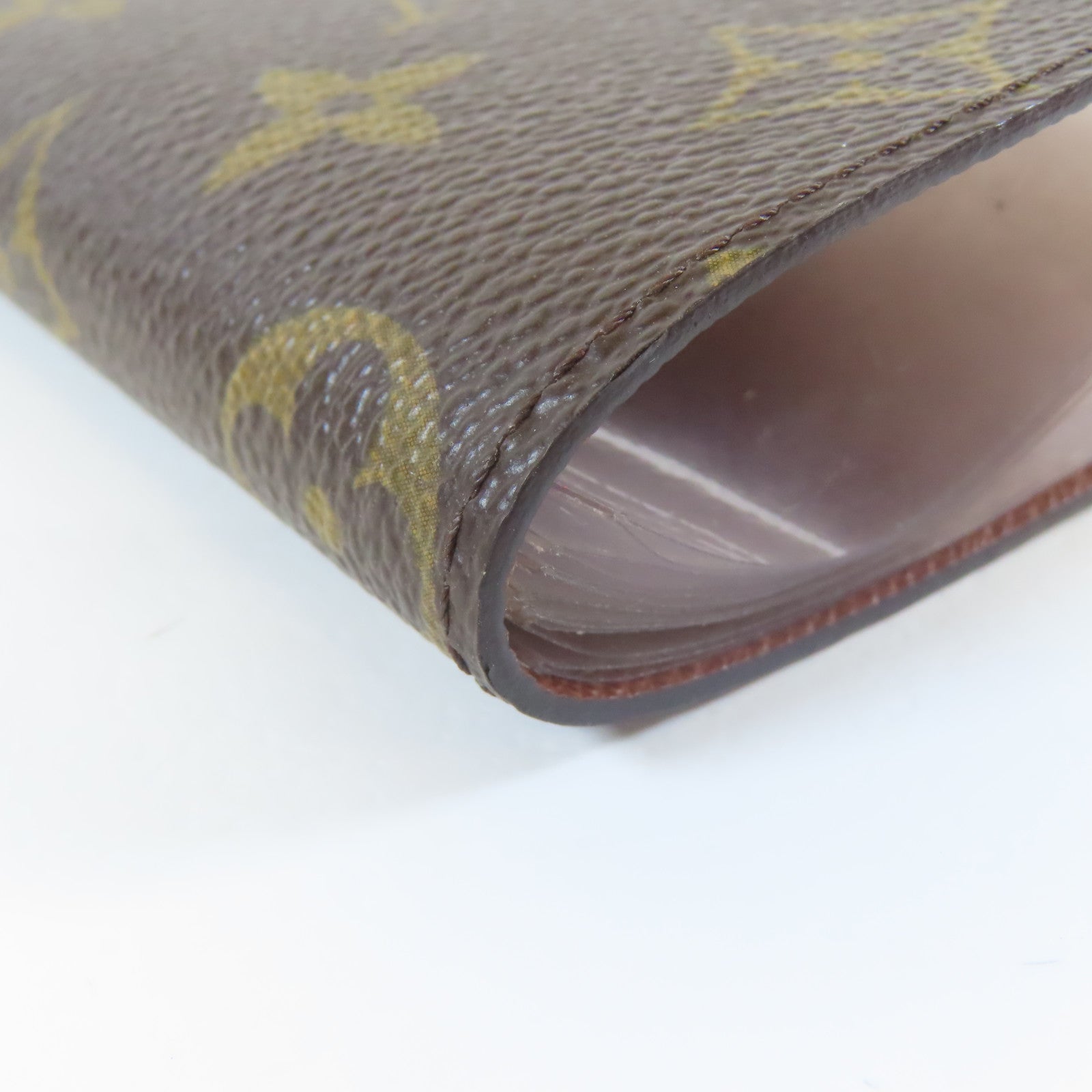LOUIS VUITTON 【激減優惠】Monogram Porte Cartes Credit Pression Card Case金扣卡片套啡色