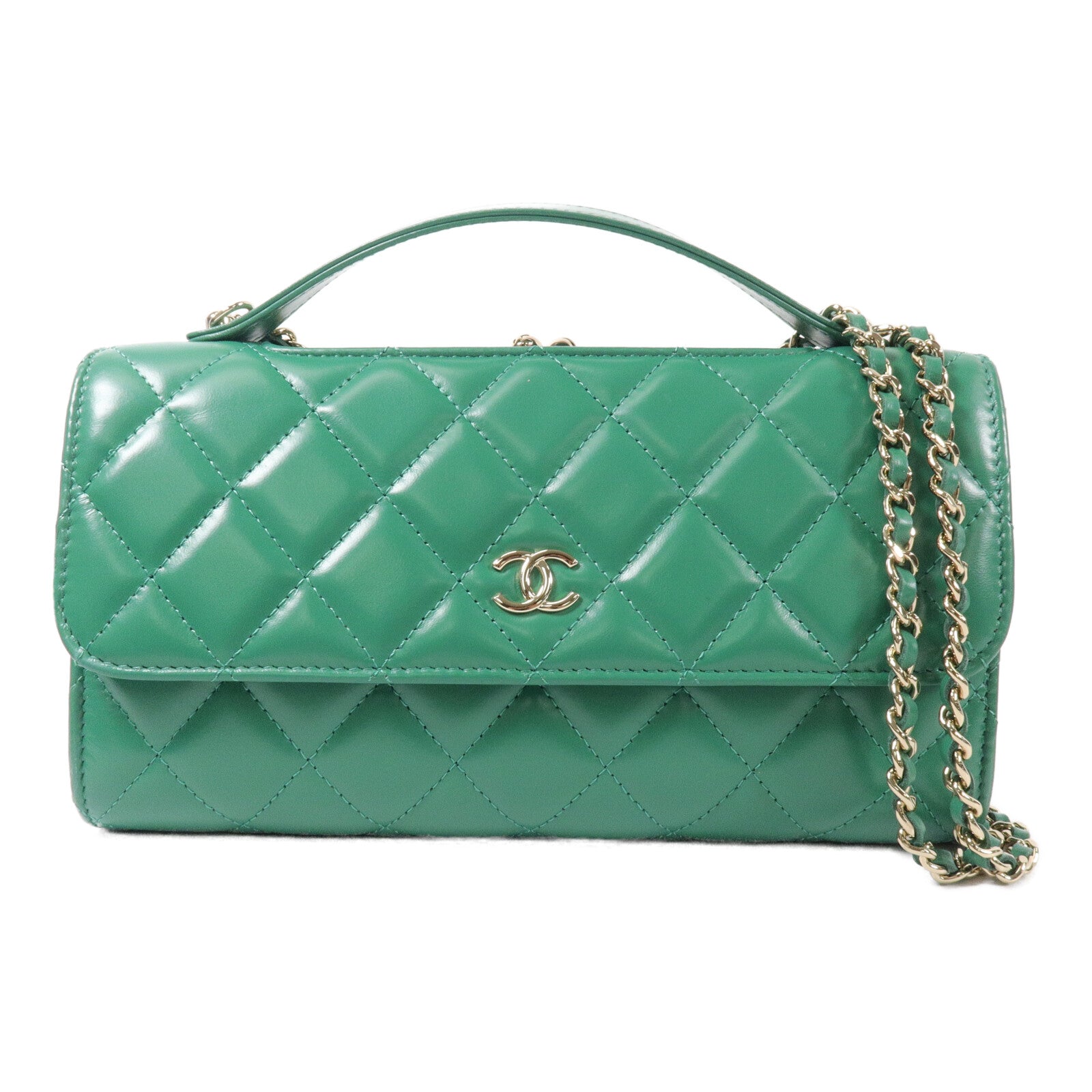 CHANEL 羊皮皮革Trendy CC Wallet On Chain鏈帶手挽肩背兩用袋