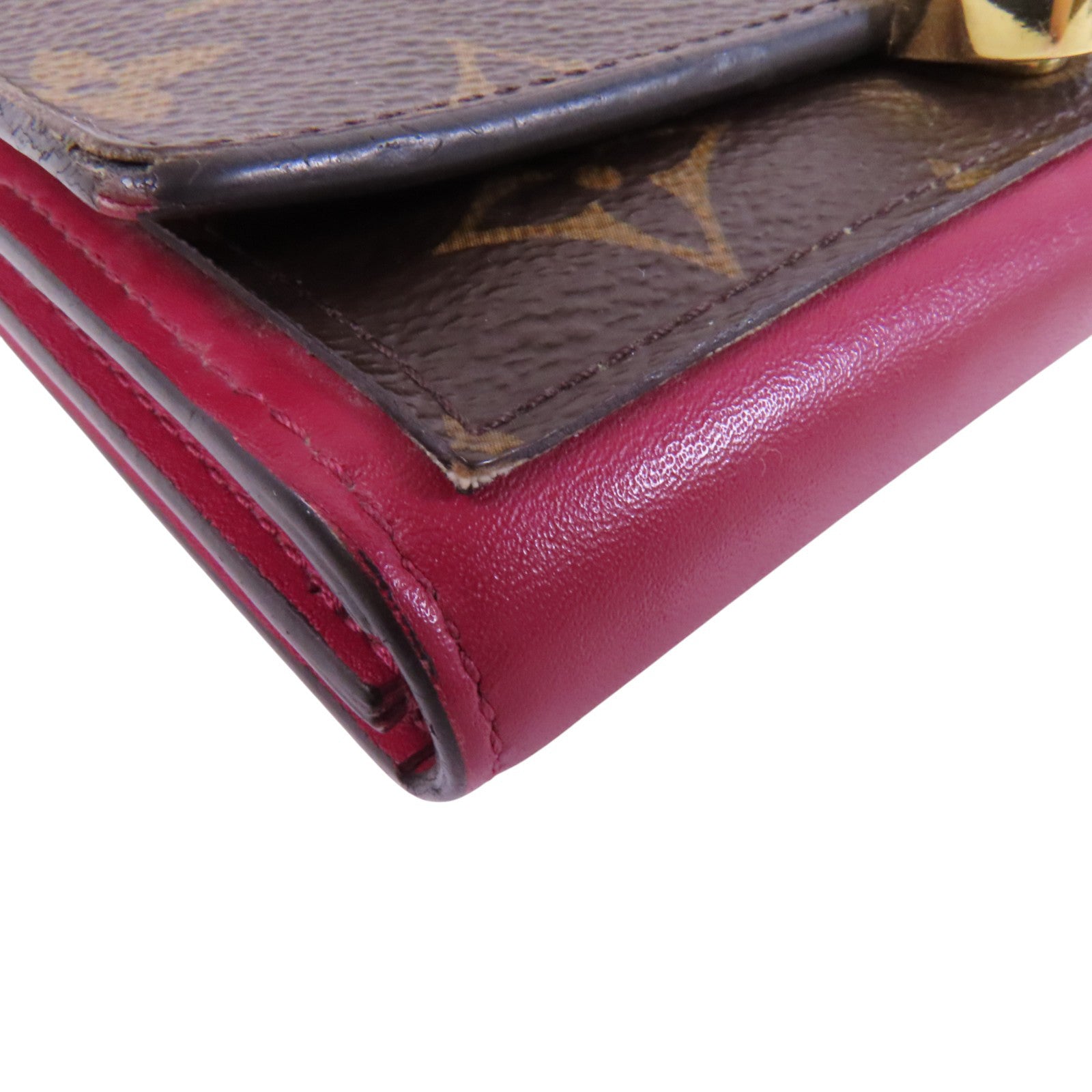 LOUIS VUITTON Monogram Portefeuille Wallet金扣短錢包