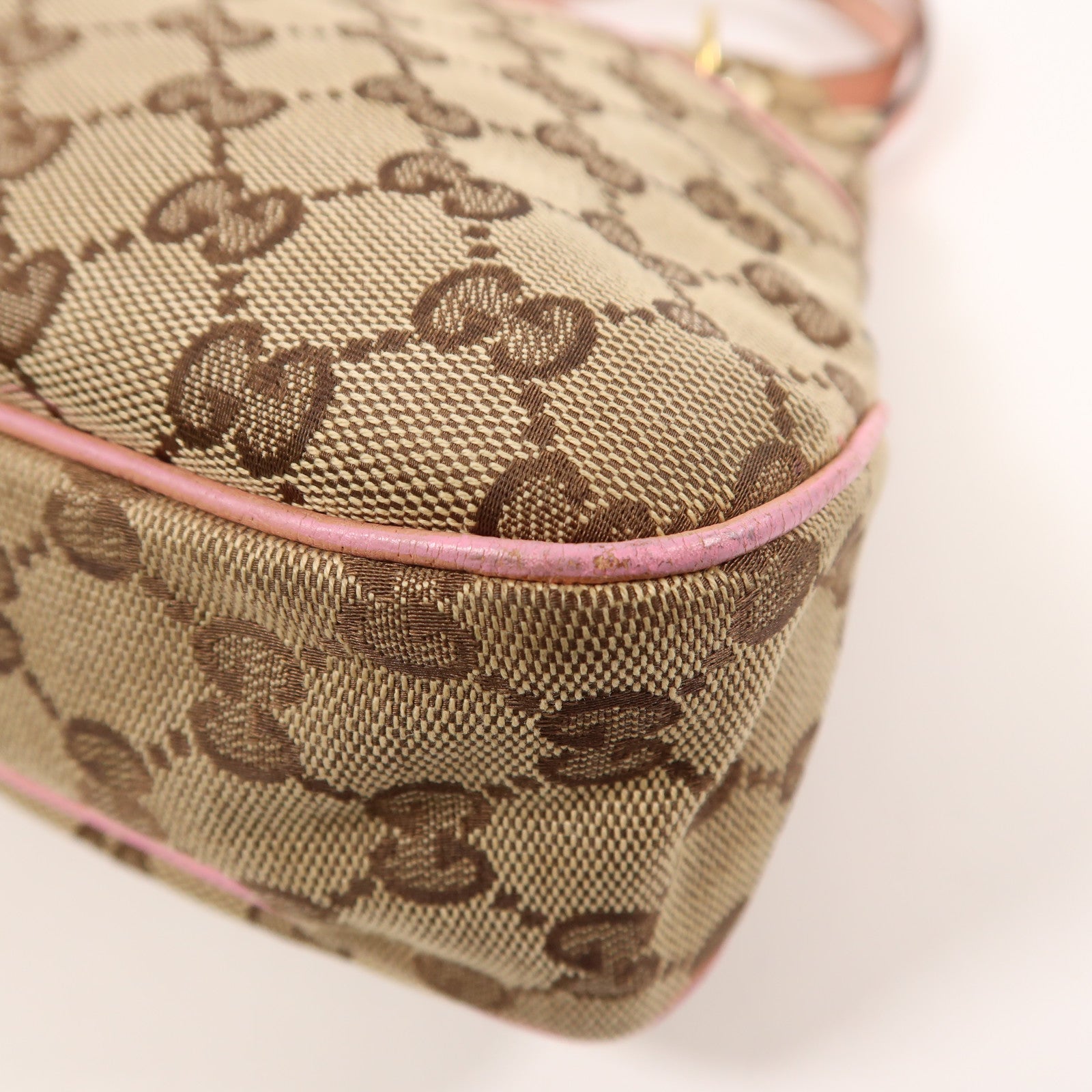 GUCCI 帆布Shoulder Bag金扣肩背袋