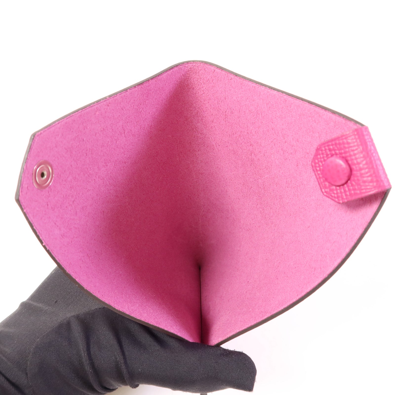 HERMES Epsom皮革Passpart Case銀扣護照套Rose Purple