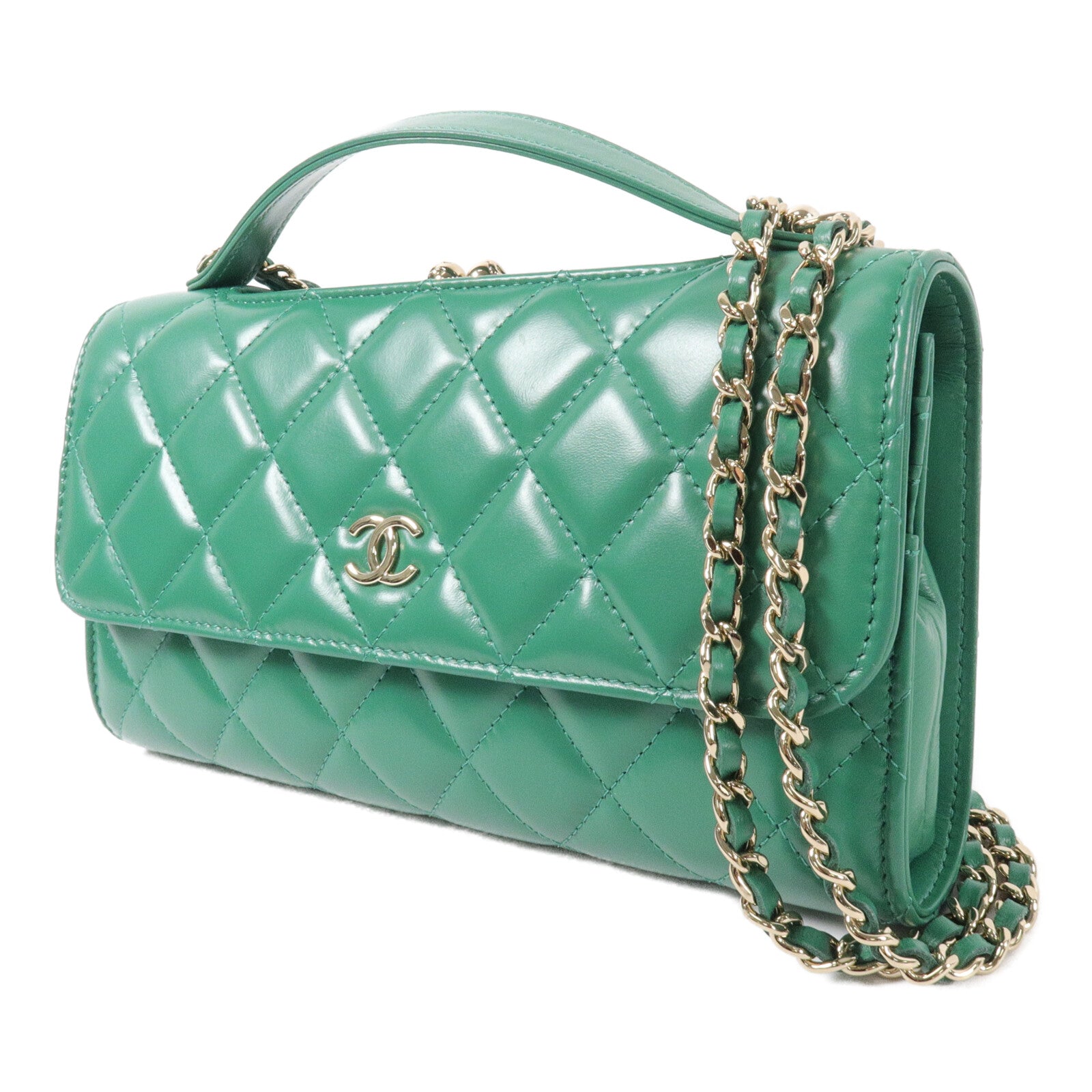 CHANEL 羊皮皮革Trendy CC Wallet On Chain鏈帶手挽肩背兩用袋
