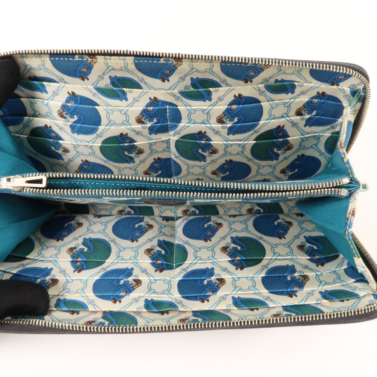 HERMES Epsom皮革Silk In Wallet長錢包Noir