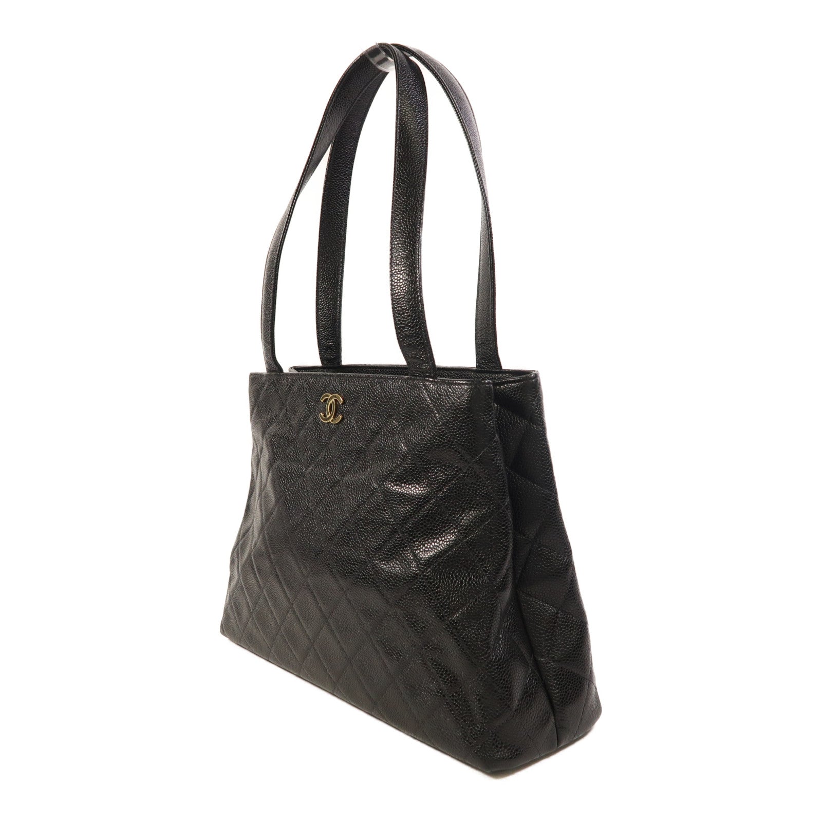 CHANEL 牛皮皮革Vintage Tote Bag金扣肩背袋