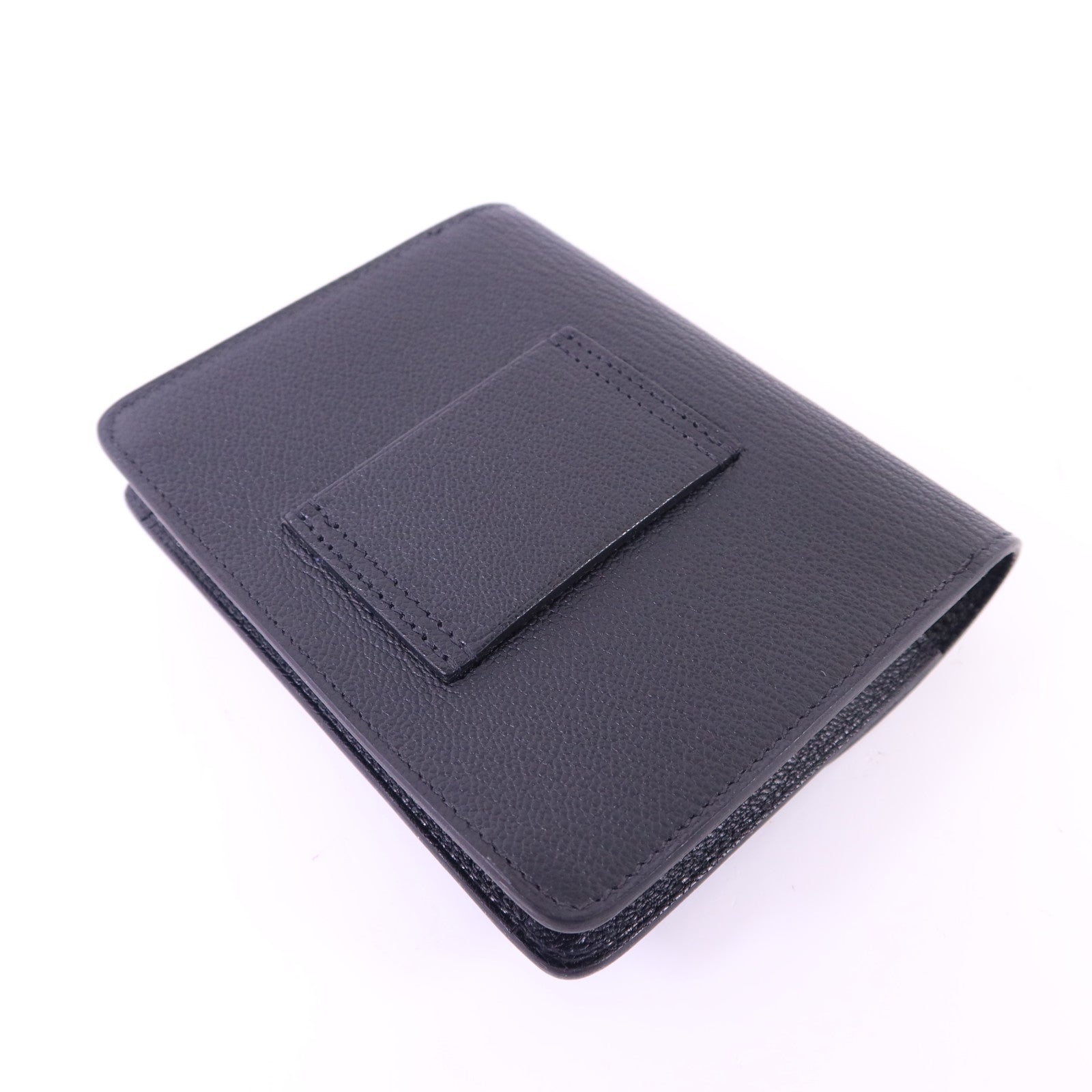 HERMES 【激減優惠】Chevre皮革Roulis Slim Wallet金扣錢包Noir