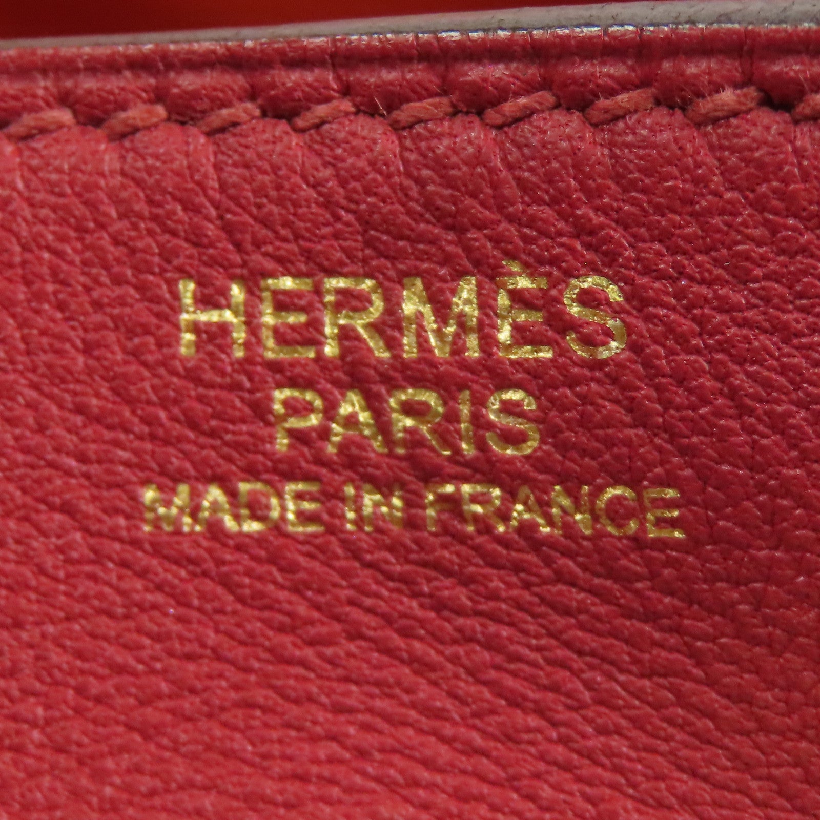 HERMES GHW Lindy 30 2 Way Shoulder Bag Veau Swift Leather Rouge Piment Red