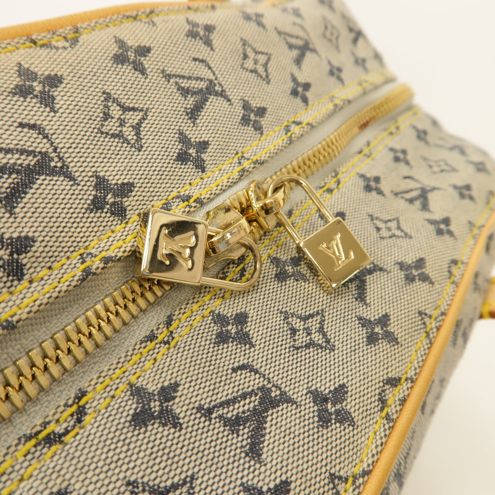 LOUIS VUITTON 【激減優惠】Monogram Mini Marie Hand Bag金扣肩背袋藍色