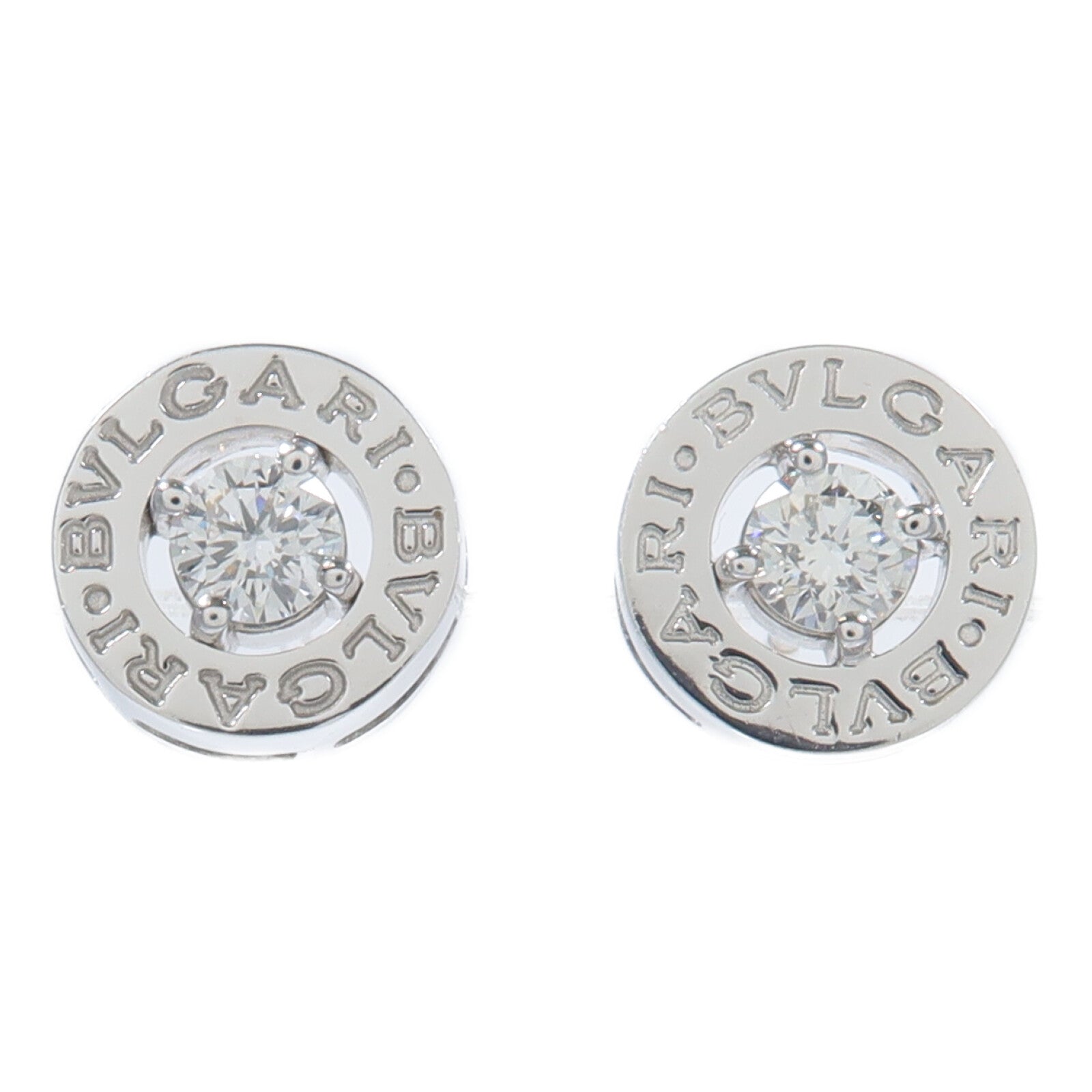 BVLGARI 18K白金Diamond Earrings鑽石耳環