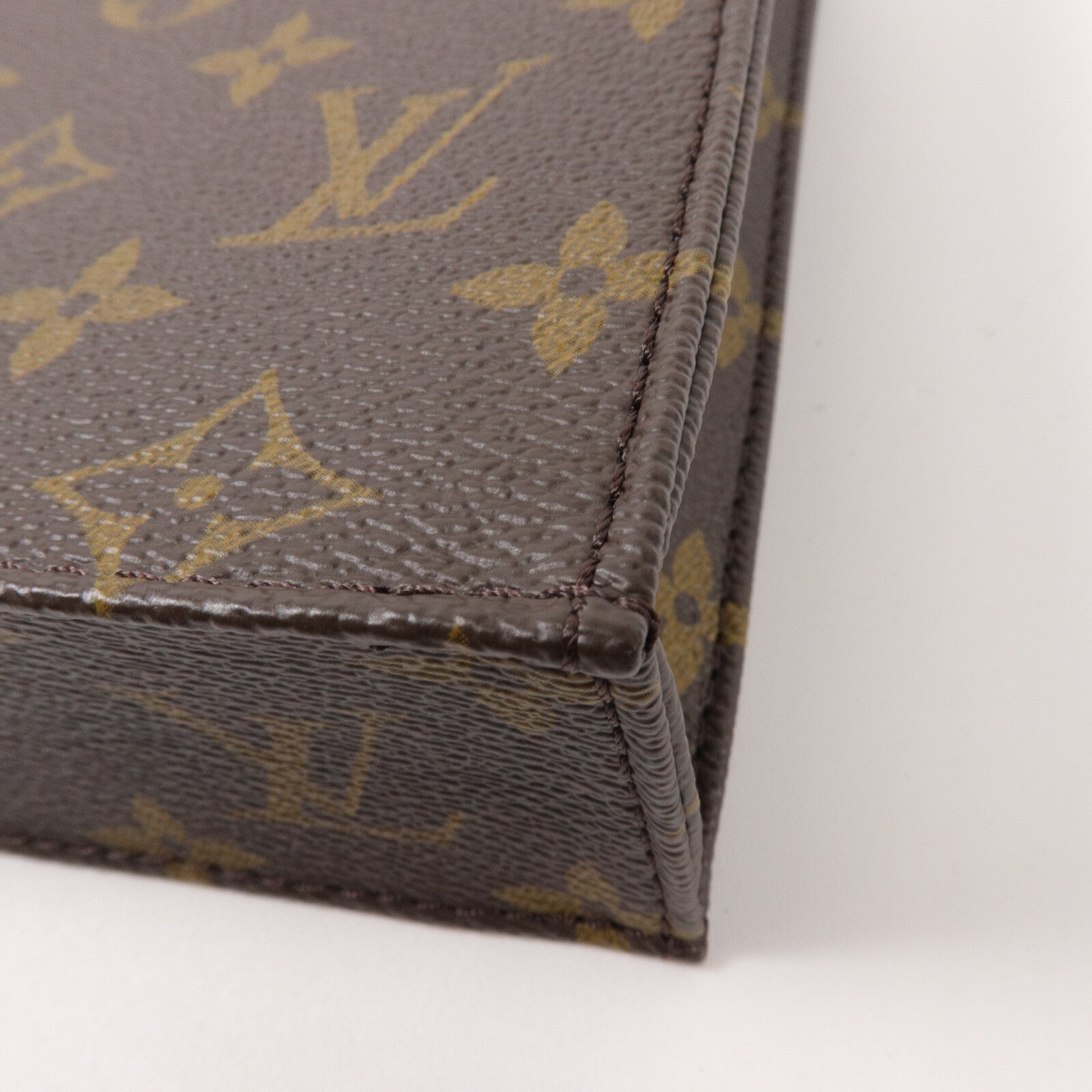 LOUIS VUITTON Monogram Petit Sac Plat手挽肩背兩用袋