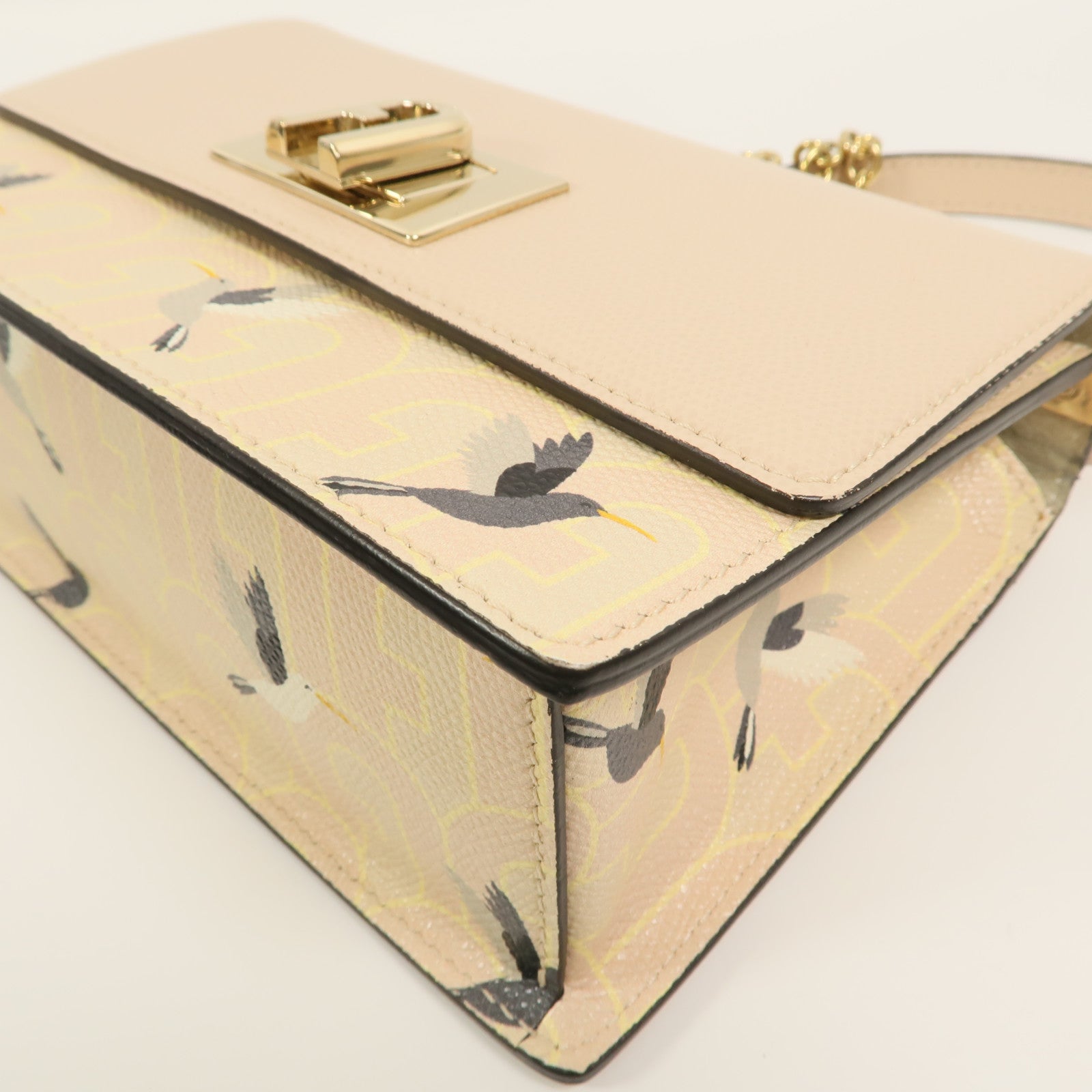 Furla 牛皮皮革1927 Crossbody Bag鏈帶肩背袋