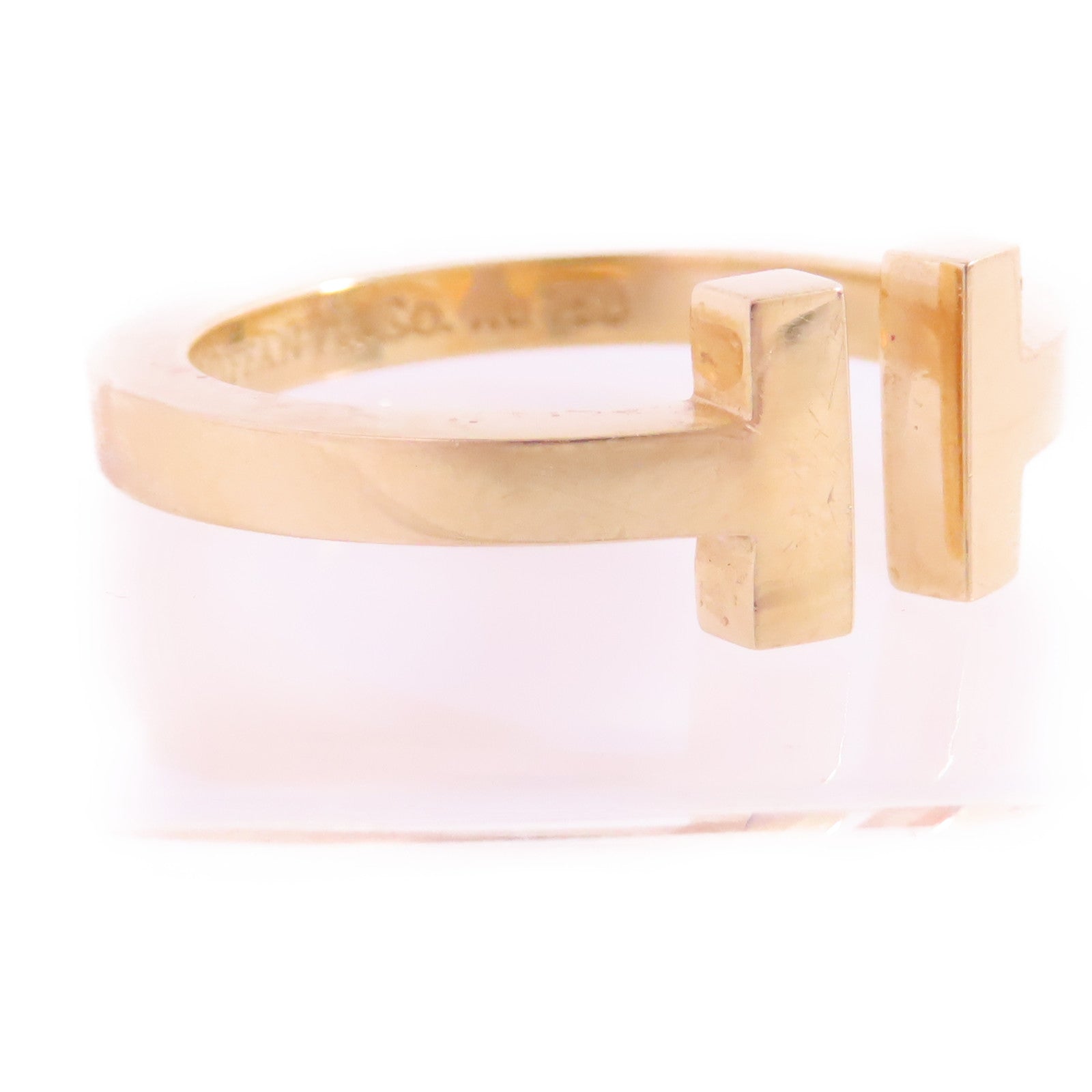 TIFFANY＆CO 18K玫瑰金T Wire Ring戒指US#7.75