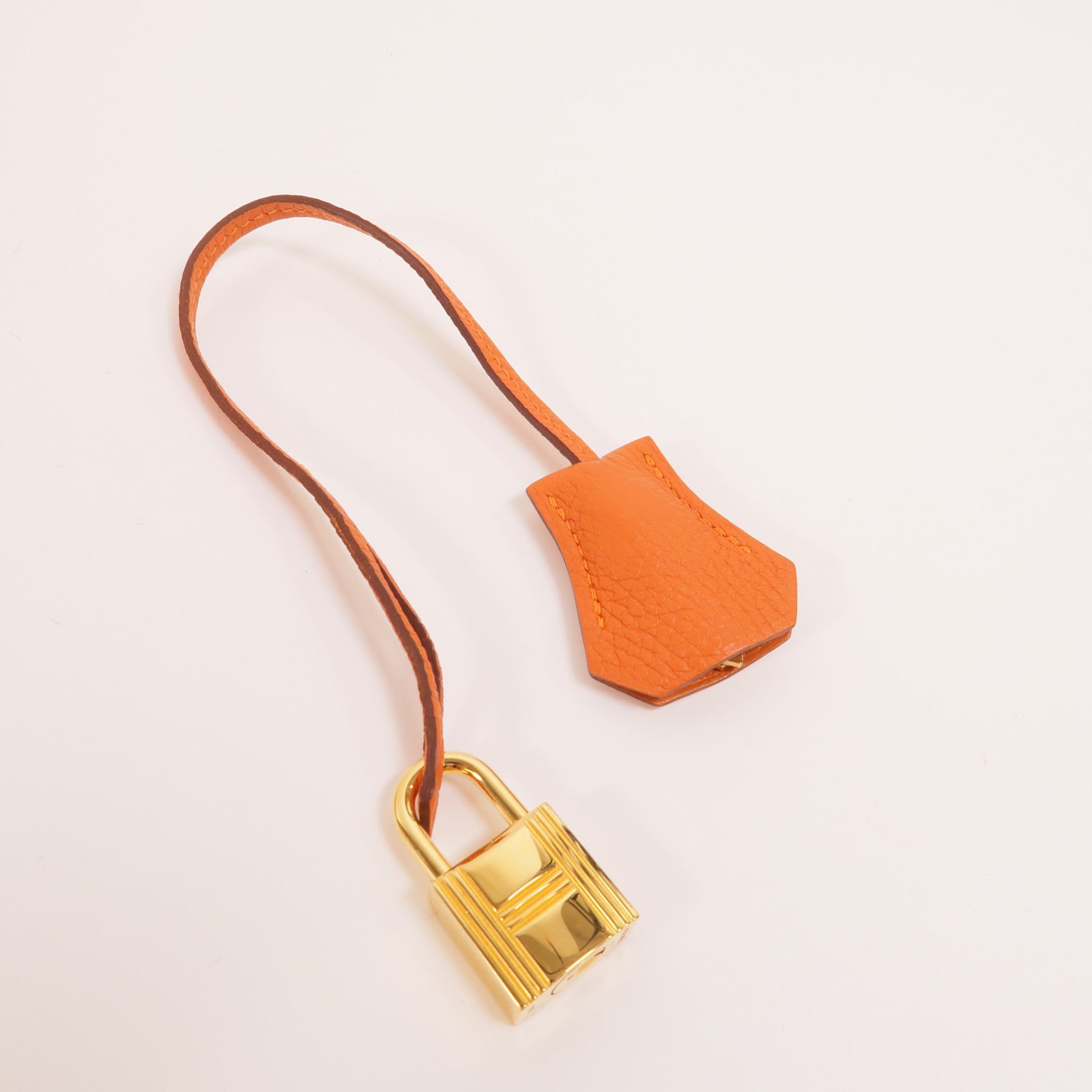 HERMES Clemence皮革Kelly 35手挽肩背兩用袋Orange
