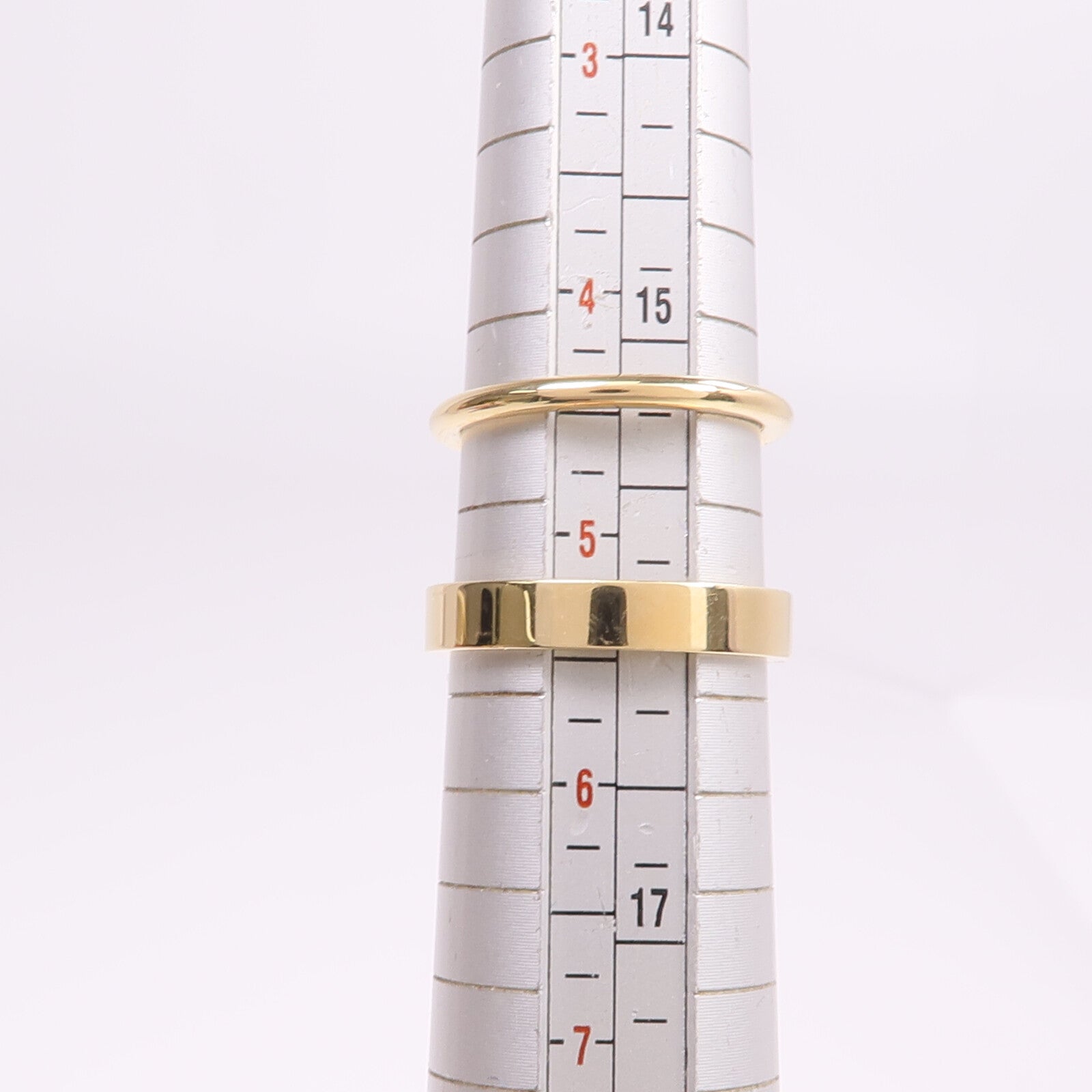 HERMES 18K黃金Bague Kelly TPM Double戒指Hermes#50/US#5.25