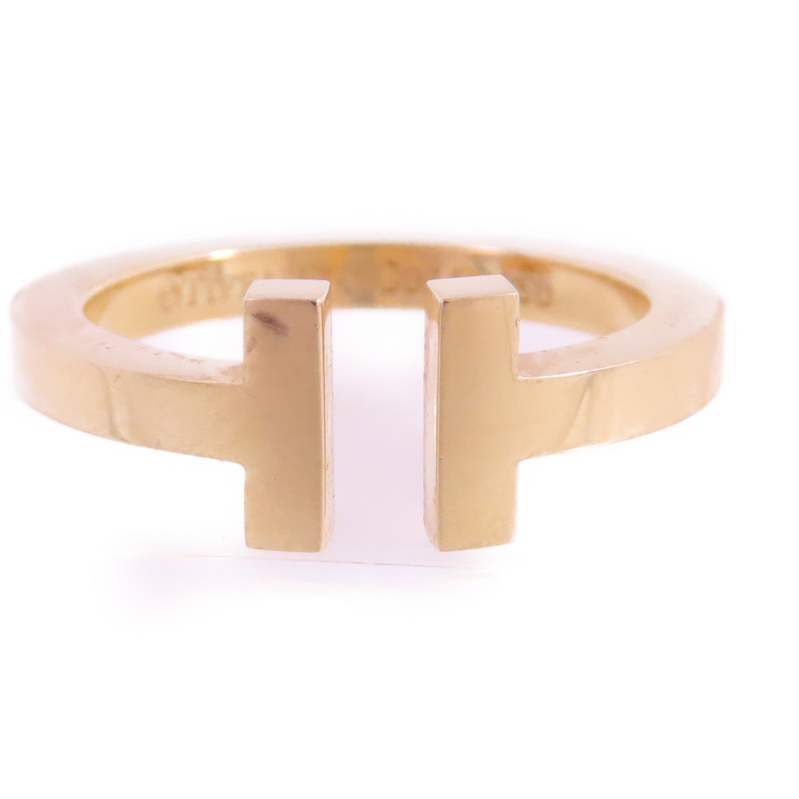 TIFFANY＆CO 18K玫瑰金T Wire Ring戒指US#7.75