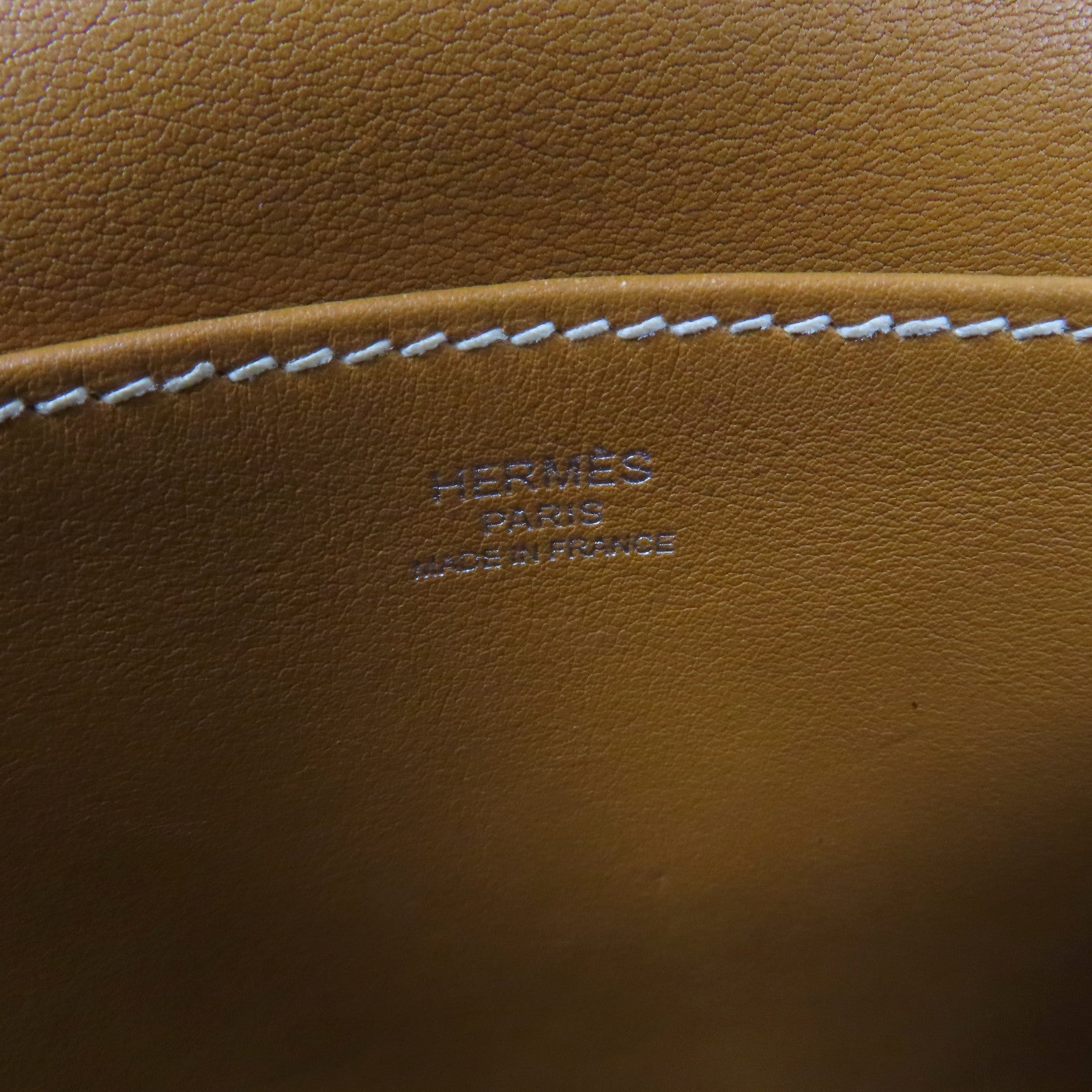 HERMES Swift皮革Mini Halzan銀扣手挽肩背兩用袋Gold/啡色