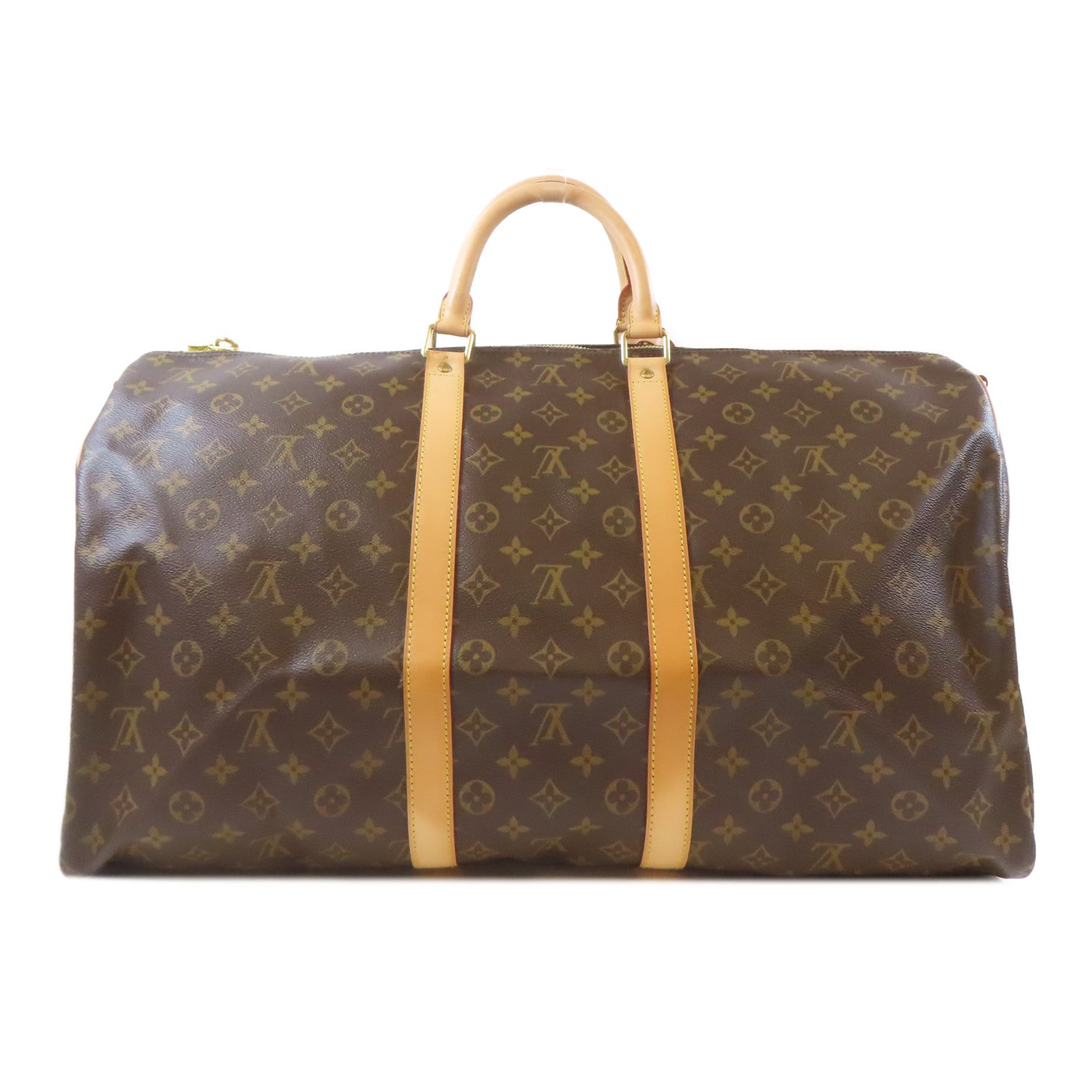 LOUIS VUITTON Monogram Keepall 55 Bamdoulie金扣手挽肩背兩用袋啡色