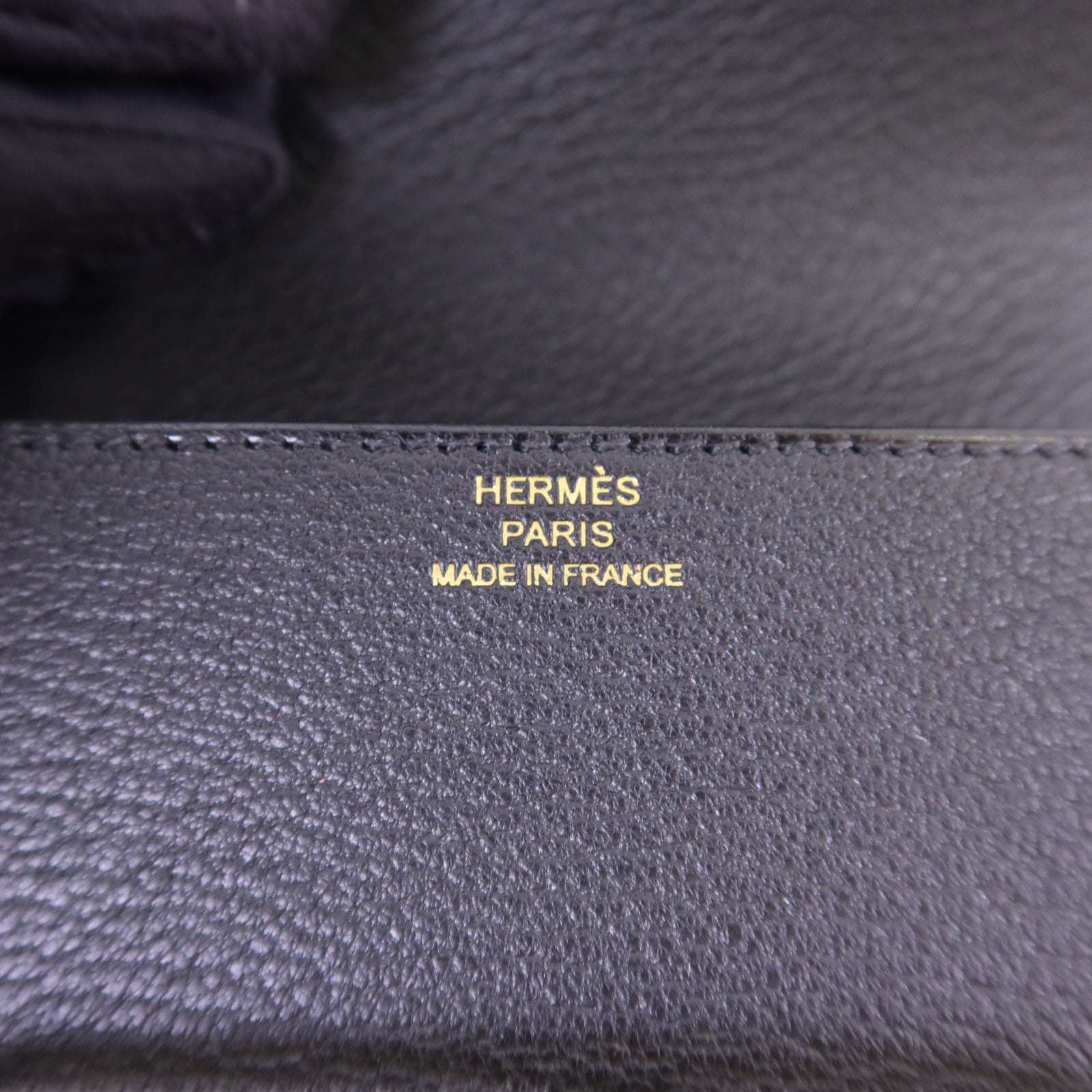 HERMES 【激減優惠】Chevre皮革Roulis Slim Wallet金扣錢包Noir