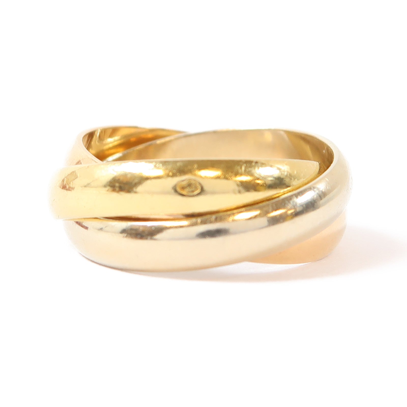 CARTIER 18K黃金/白金/玫瑰金Trinity Ring戒指Cartier#50/US#5.25