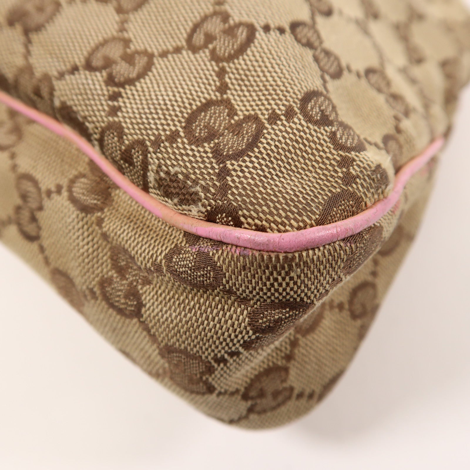 GUCCI 帆布Shoulder Bag金扣肩背袋