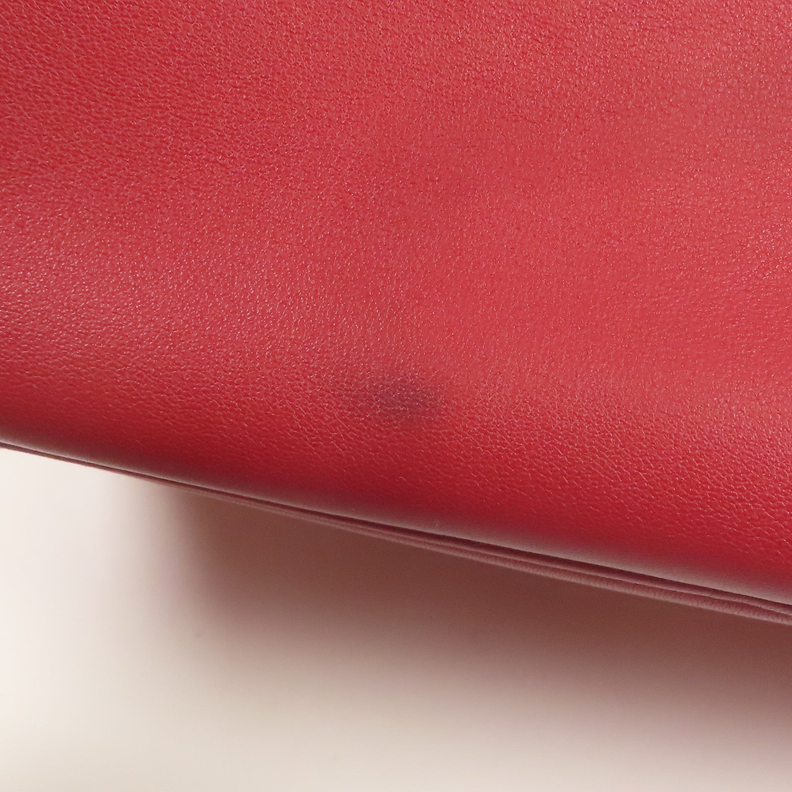 HERMES GHW Lindy 30 2 Way Shoulder Bag Veau Swift Leather Rouge Piment Red