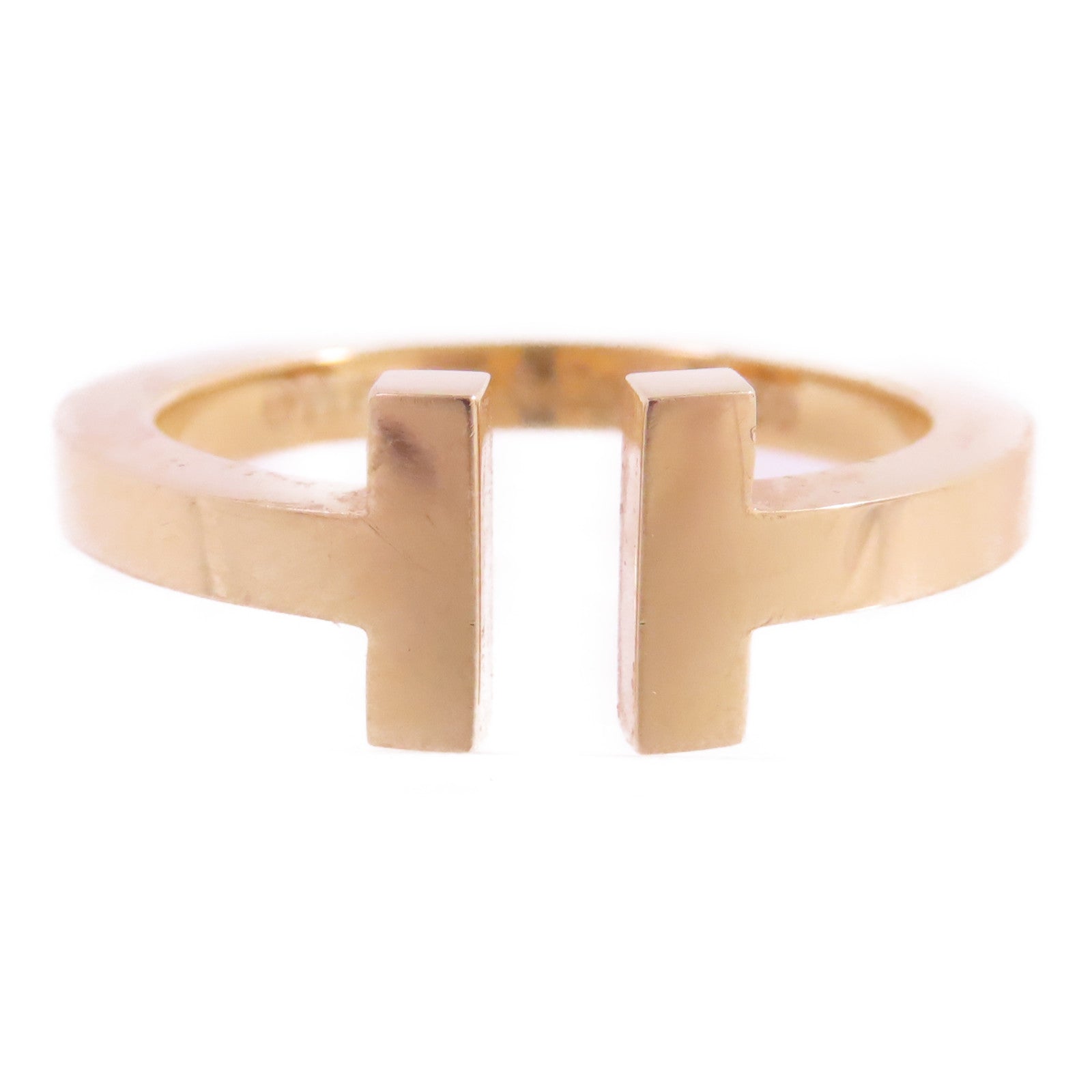 TIFFANY＆CO 18K玫瑰金T Wire Ring戒指US#7.75