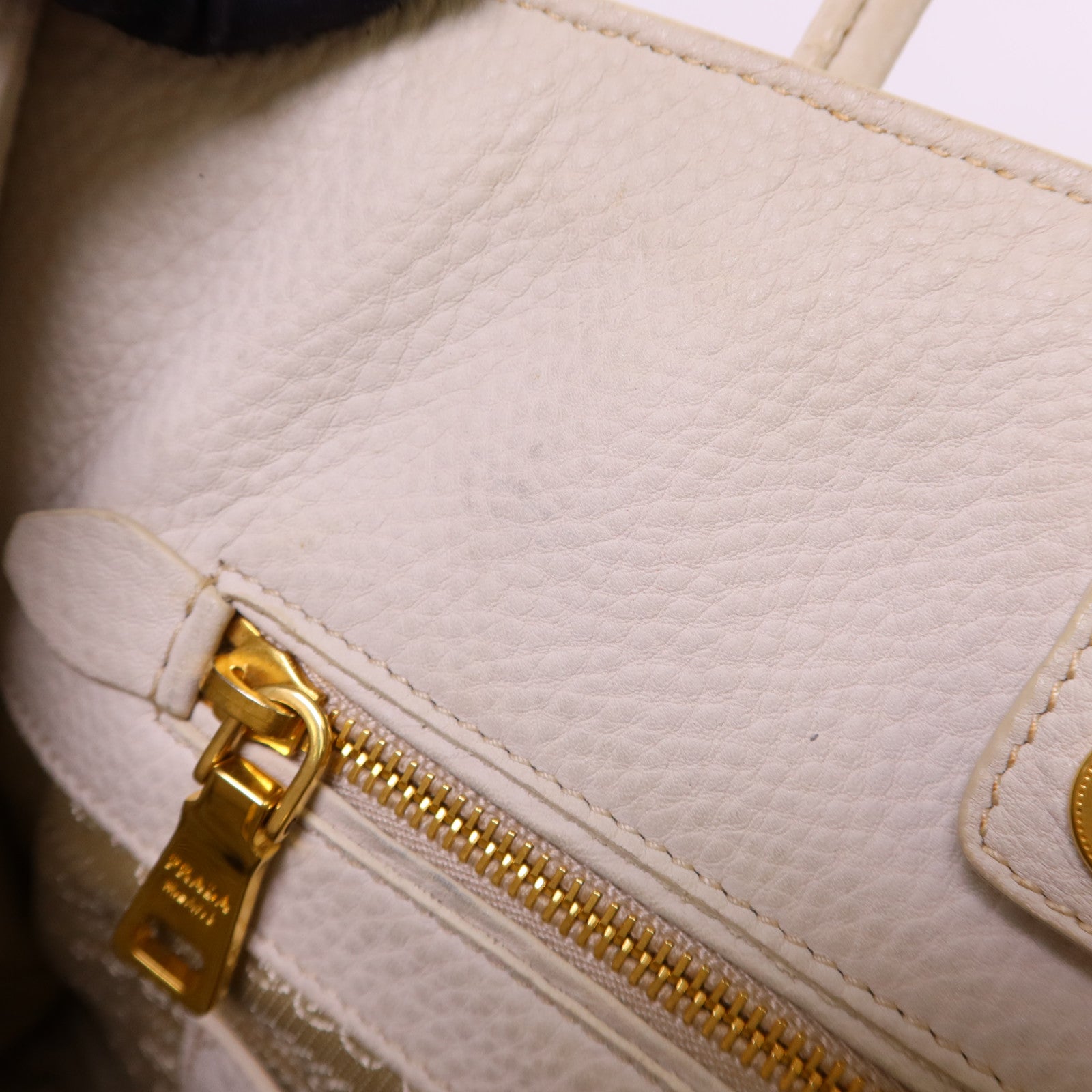 PRADA 牛皮皮革2 Way Shoulder Bag金扣手挽肩背兩用袋