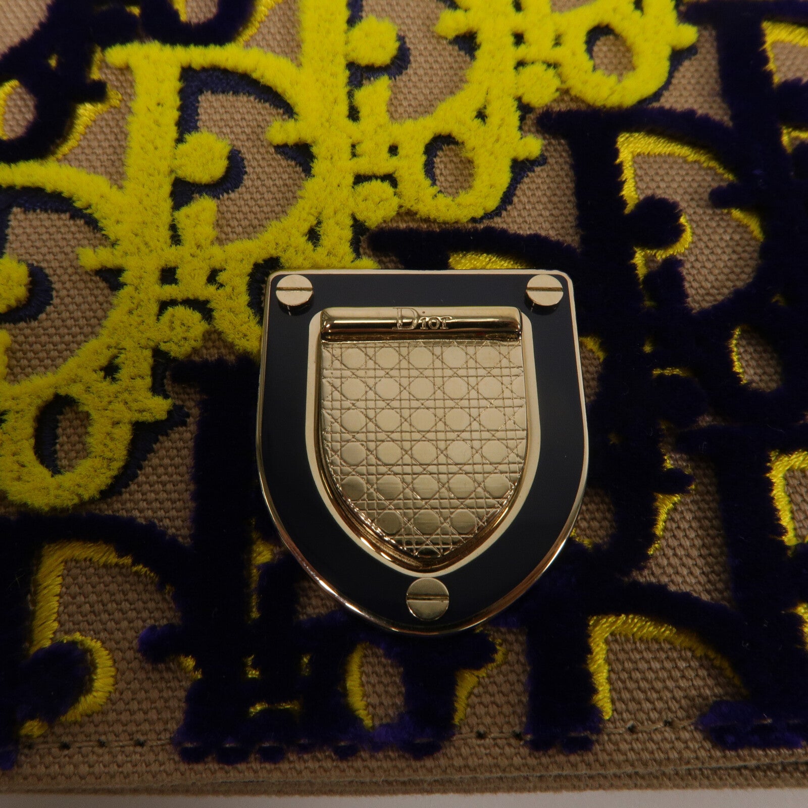 Dior 天鵝絨/帆布Wallet On Chain鏈帶肩背袋