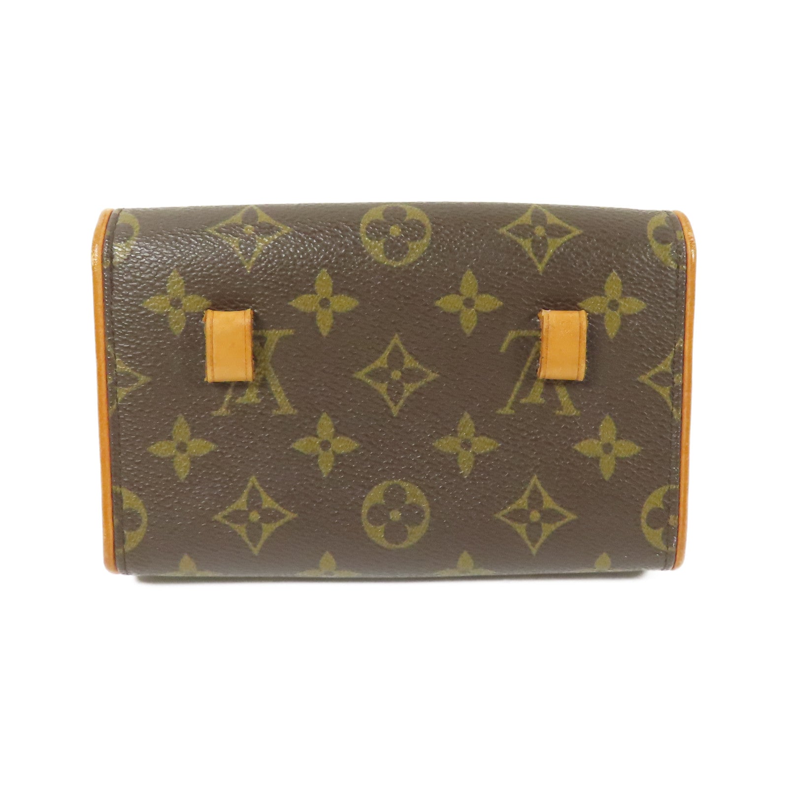 LOUIS VUITTON Monogram Pochette Florentine金扣腰包棕色