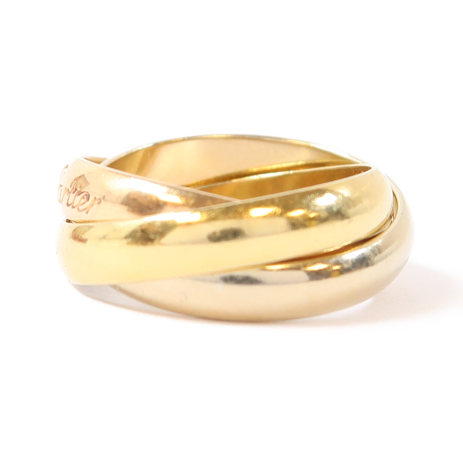CARTIER 18K黃金/白金/玫瑰金Trinity Ring戒指Cartier#50/US#5.25
