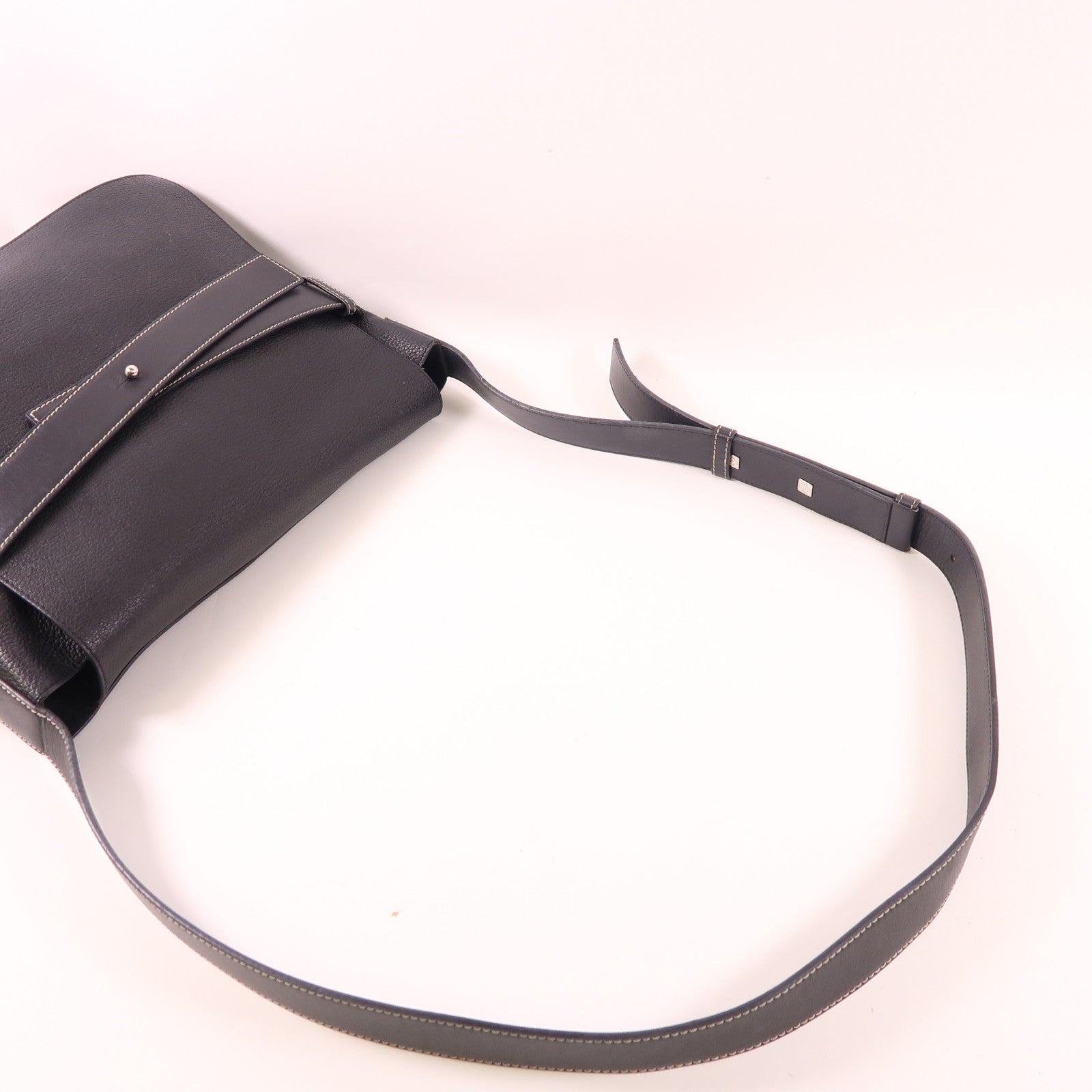LOEWE SHW Shoulder Bag Calfskin Leather Black