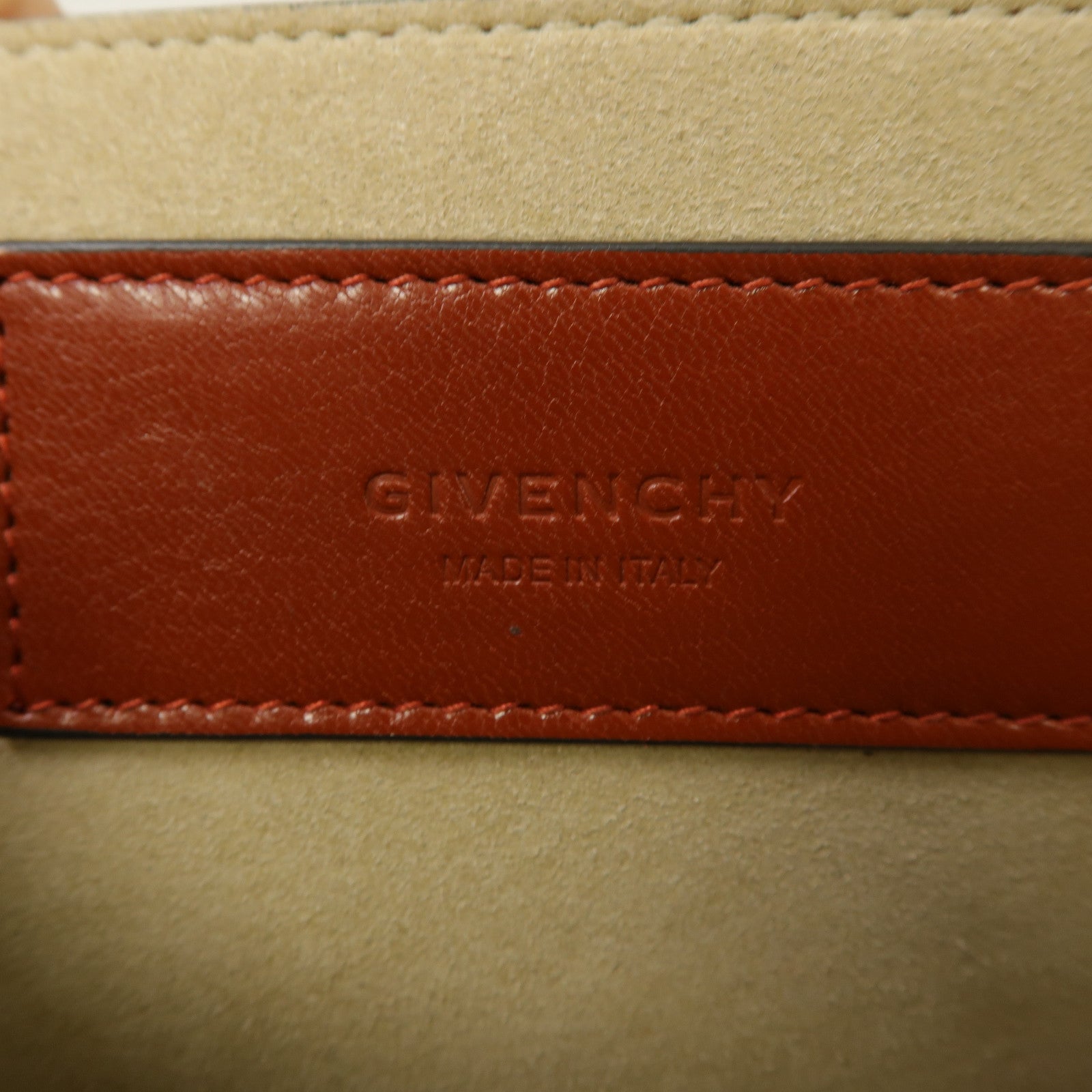 GIVENCHY 牛皮皮革Shoulder Bag金扣手挽肩背兩用袋紅色