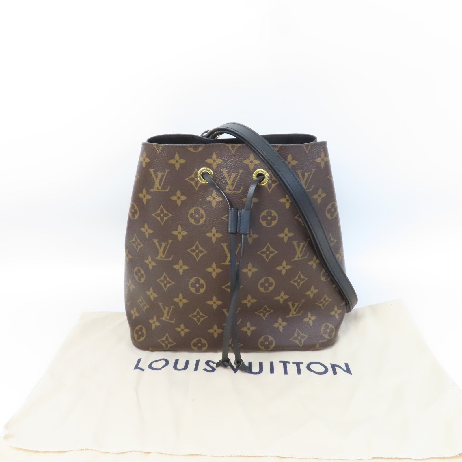 LOUIS VUITTON Monogram Neo Noe MM金扣肩背袋啡色