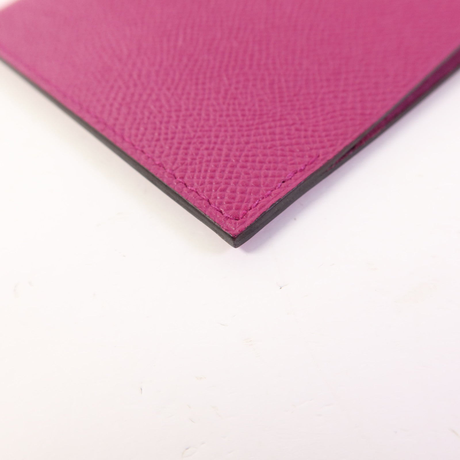 HERMES Epsom皮革Passpart Case銀扣護照套Rose Purple