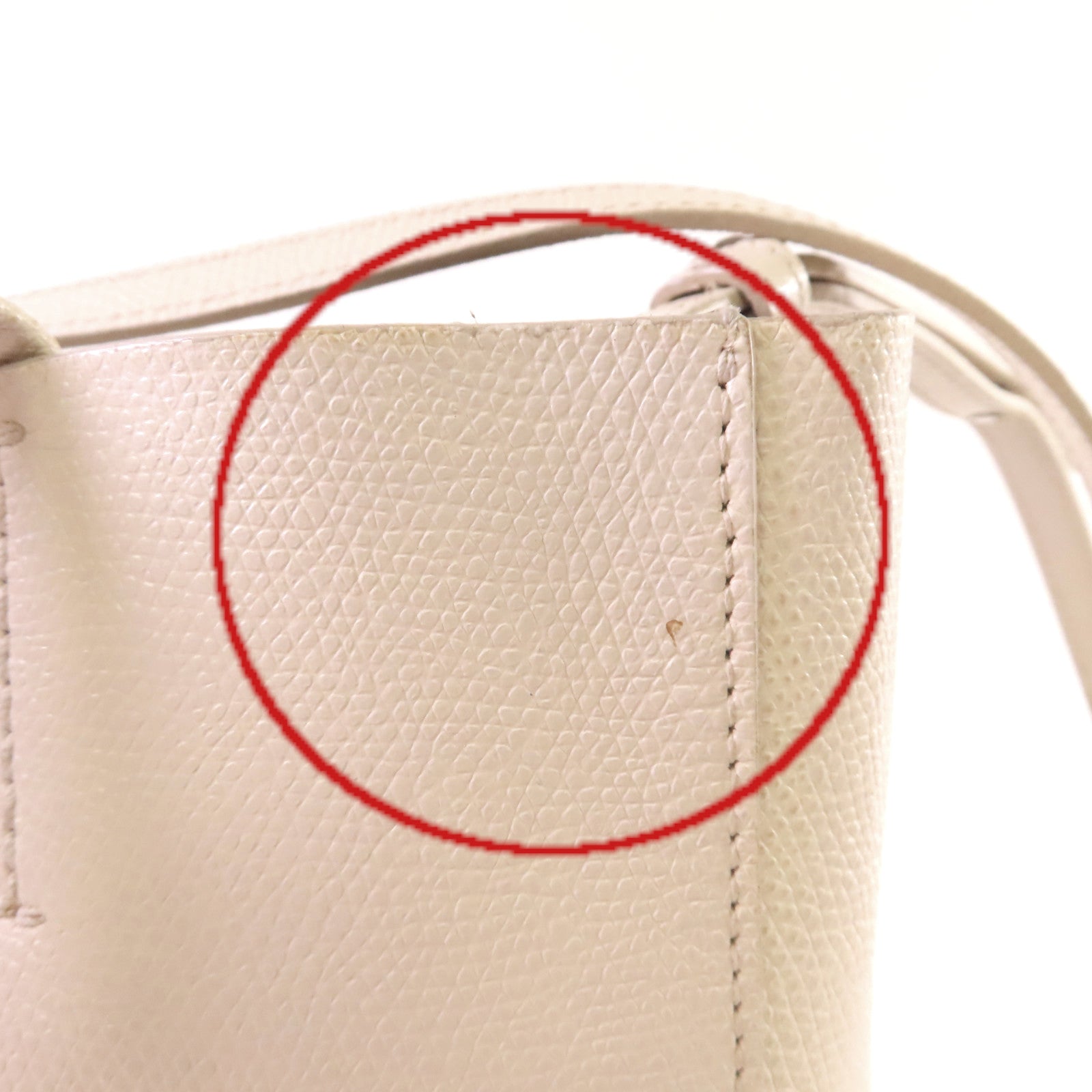CELINE 【激減優惠】牛皮皮革Cabas Tote 2Way Shoulder Bag手挽肩背兩用袋米白色/黑色