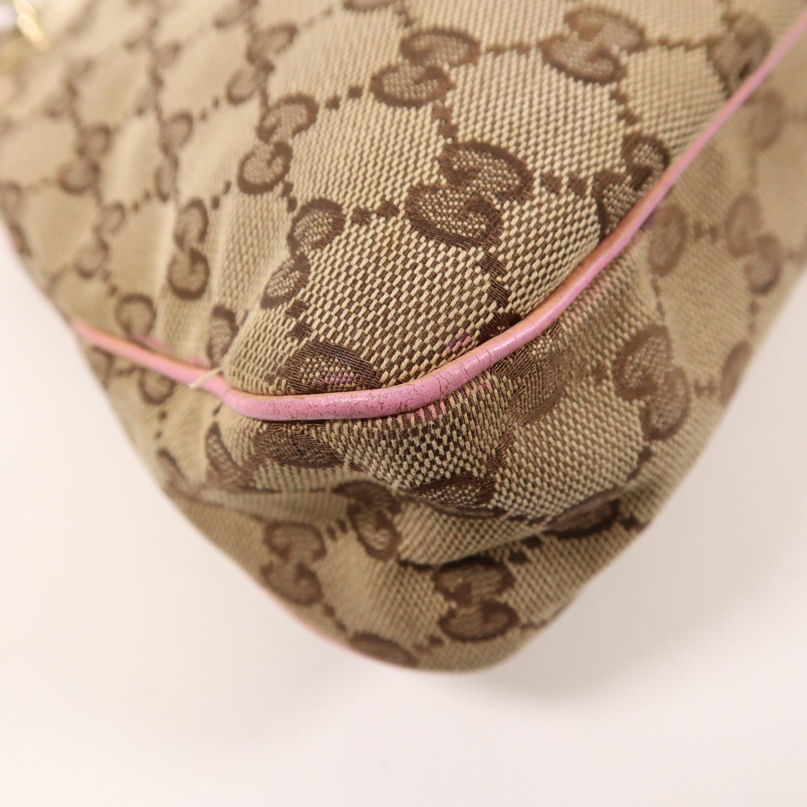 GUCCI 帆布Shoulder Bag金扣肩背袋