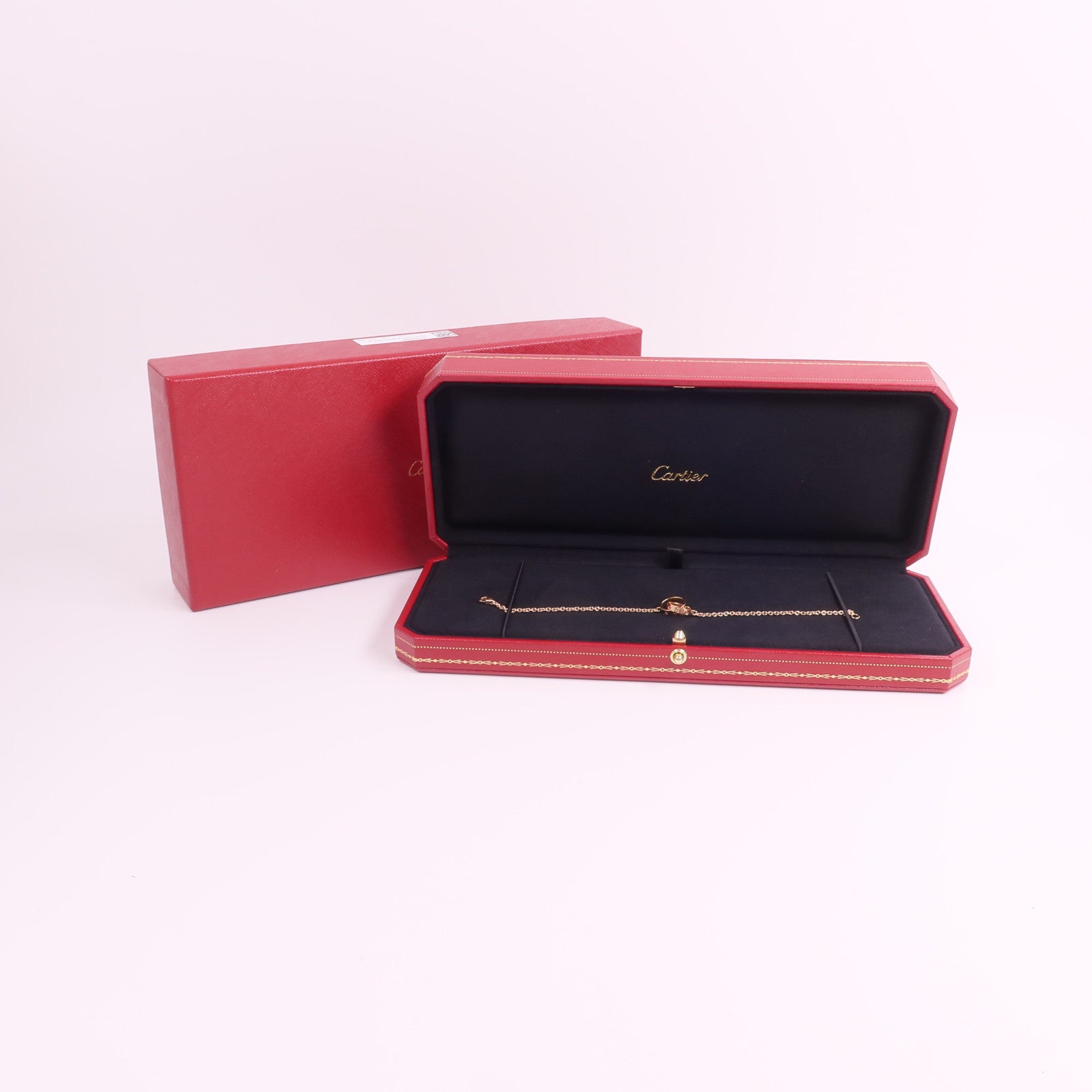 CARTIER 18K玫瑰金Love Blaceret On Chain手鏈