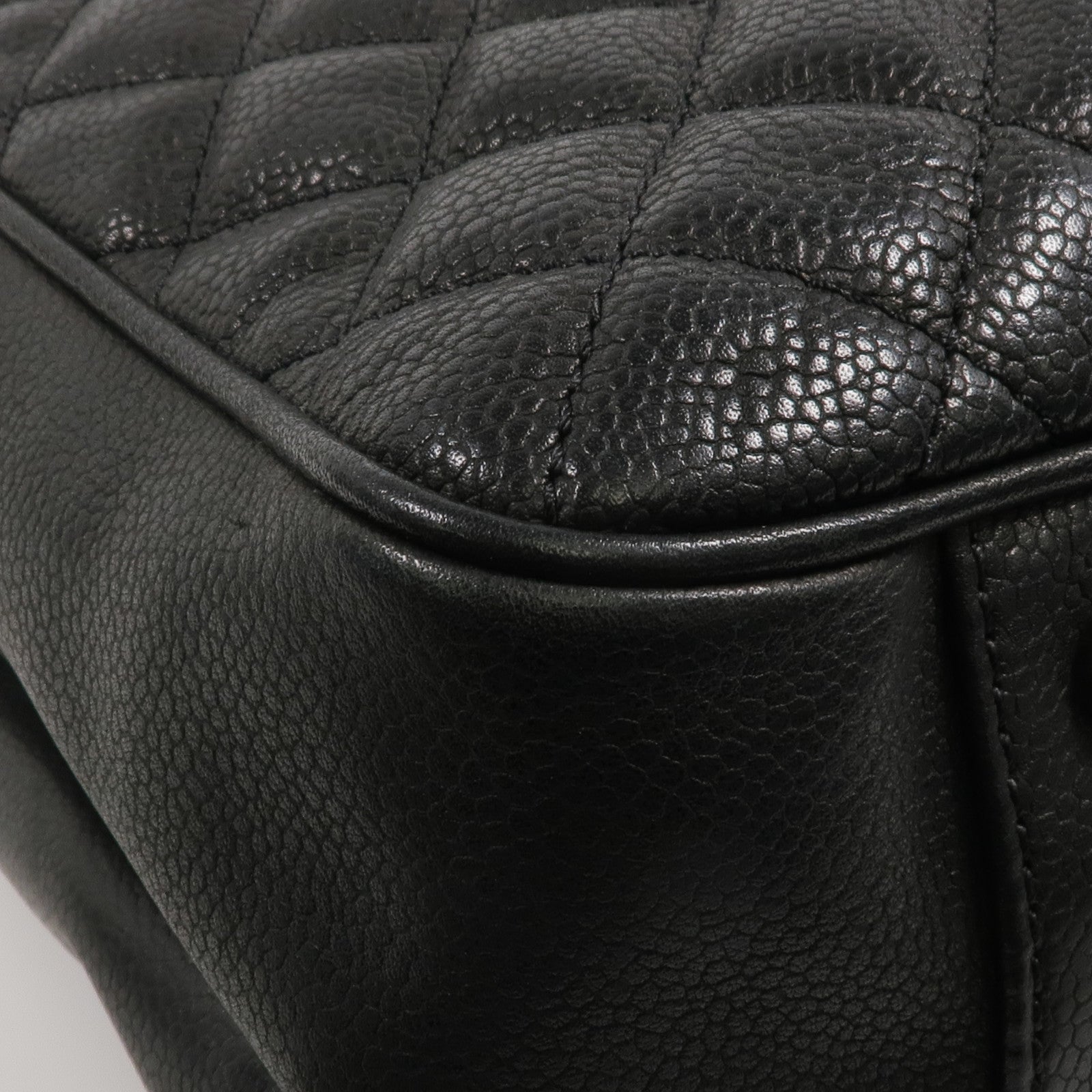 CHANEL 牛皮皮革Chain Shoulder銀扣鏈帶肩背袋