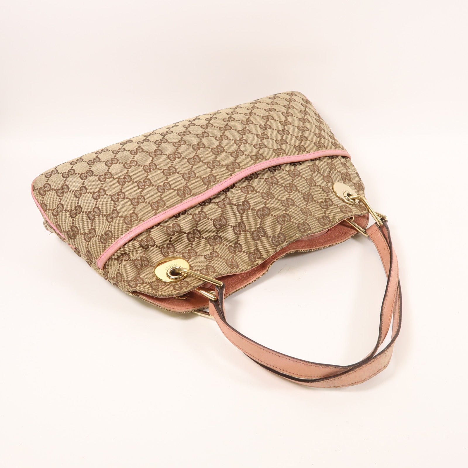 GUCCI 帆布Shoulder Bag金扣肩背袋