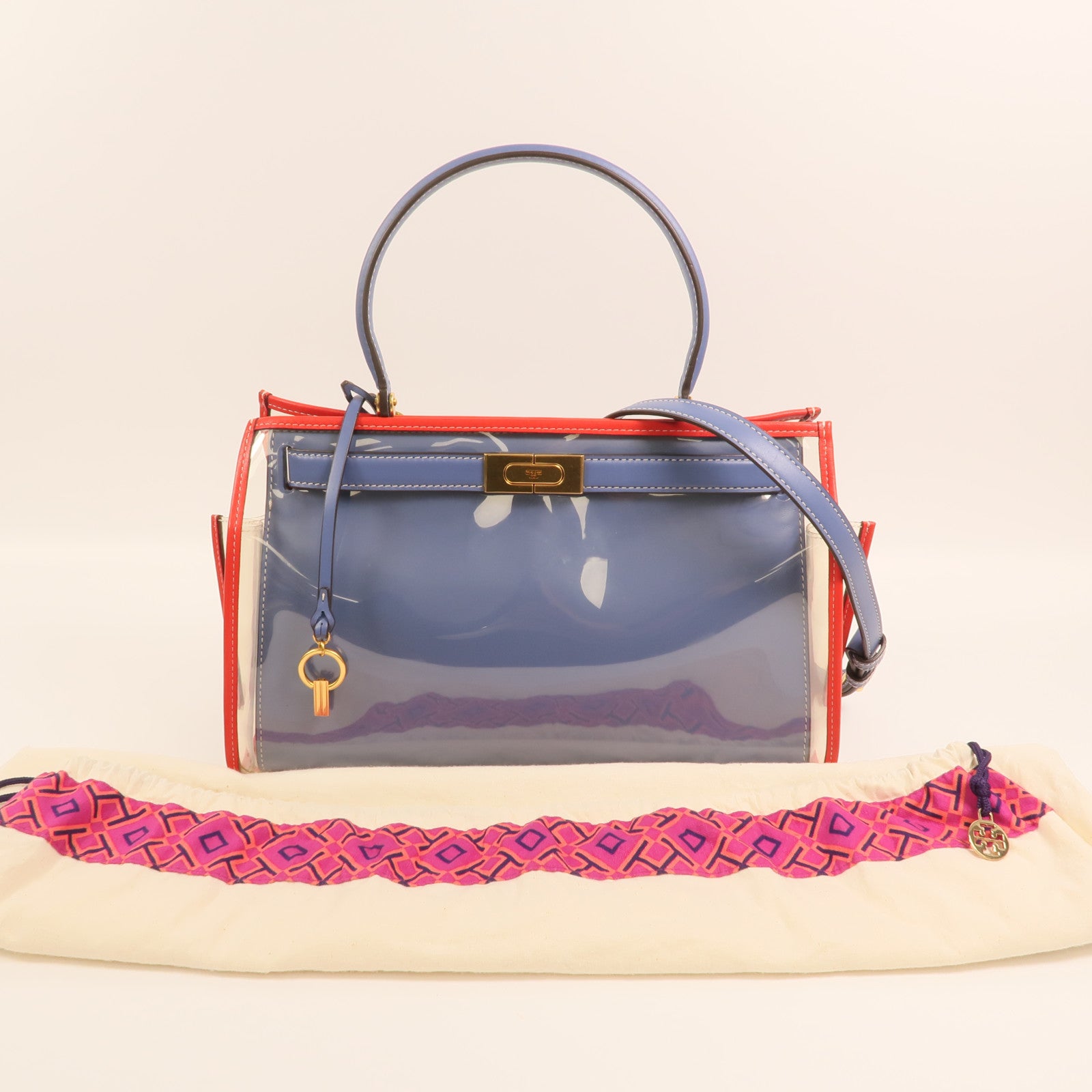 Tory Burch 牛皮皮革Lee Radziwill金扣手挽肩背兩用袋