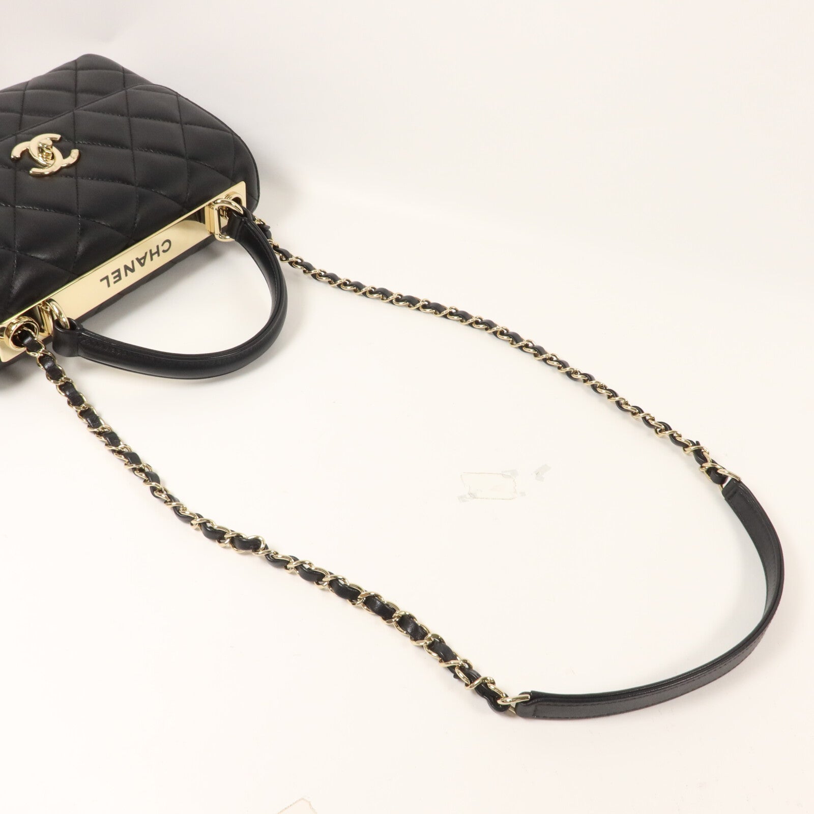 CHANEL 羊皮皮革Trendy CC Flap Bag鏈帶手挽肩背兩用袋