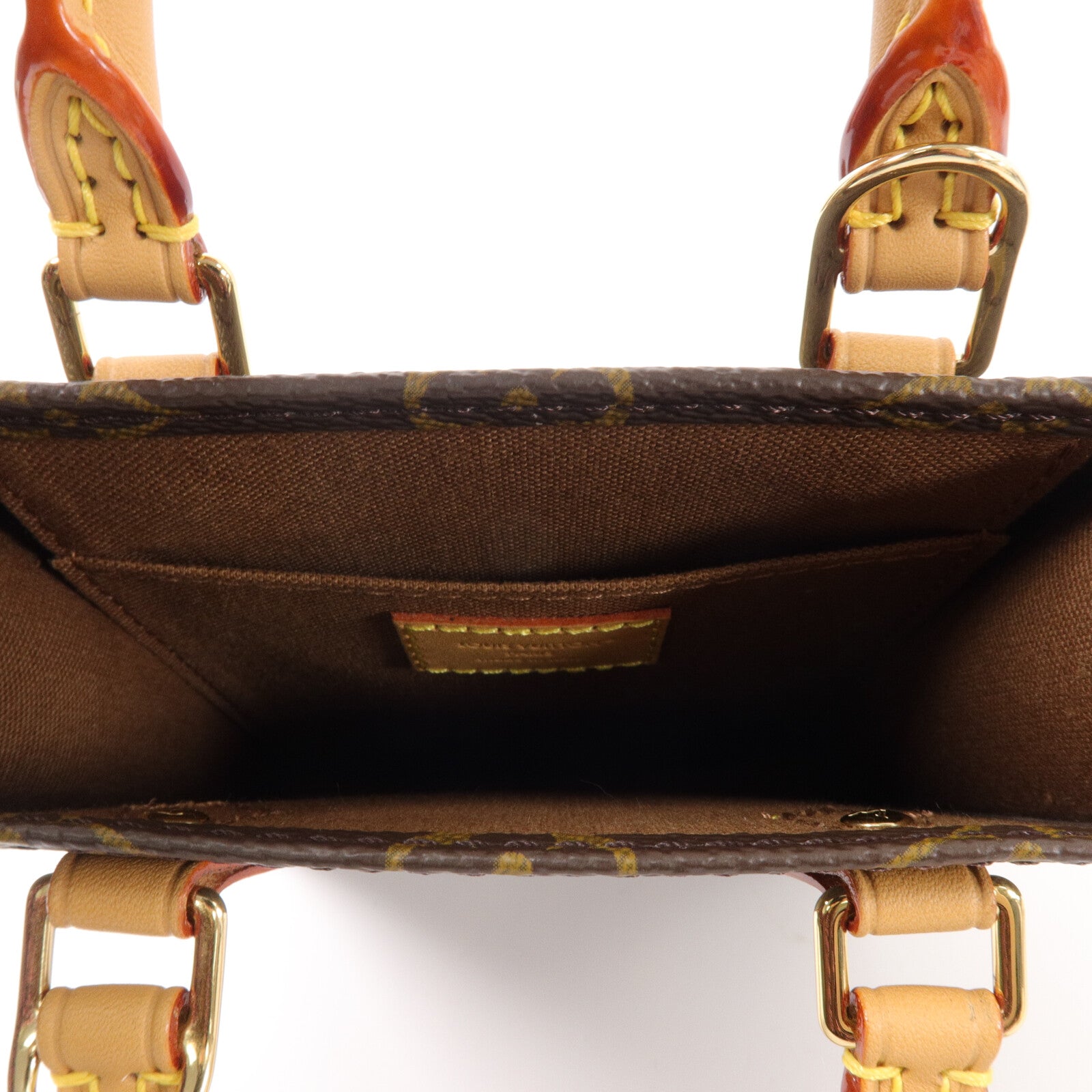 LOUIS VUITTON Monogram Petit Sac Plat手挽肩背兩用袋