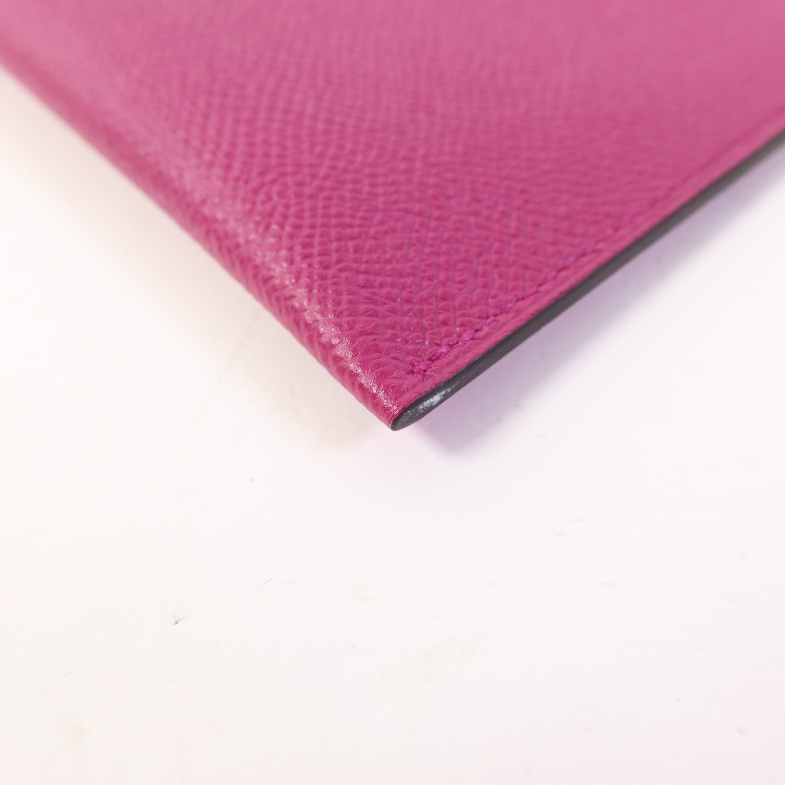 HERMES Epsom皮革Passpart Case銀扣護照套Rose Purple